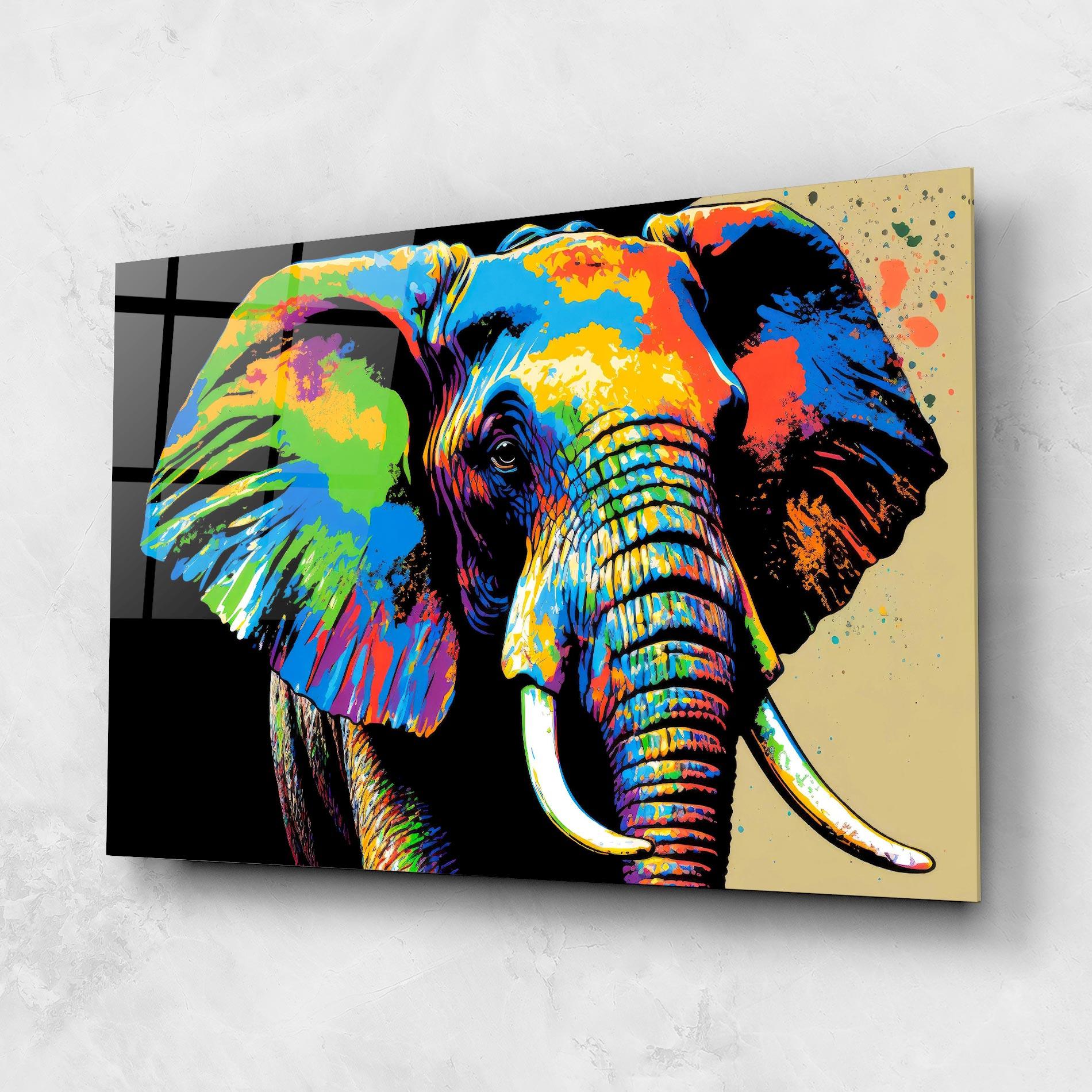 Üvegkép Elephant Portrait mockup 1