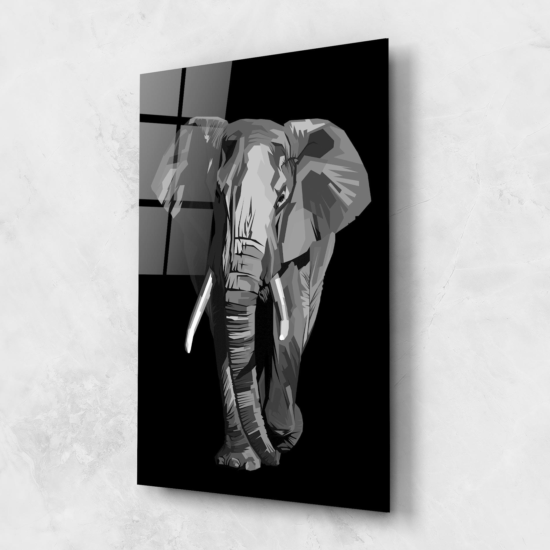 Üvegkép Beautiful Grey Elephant mockup 1