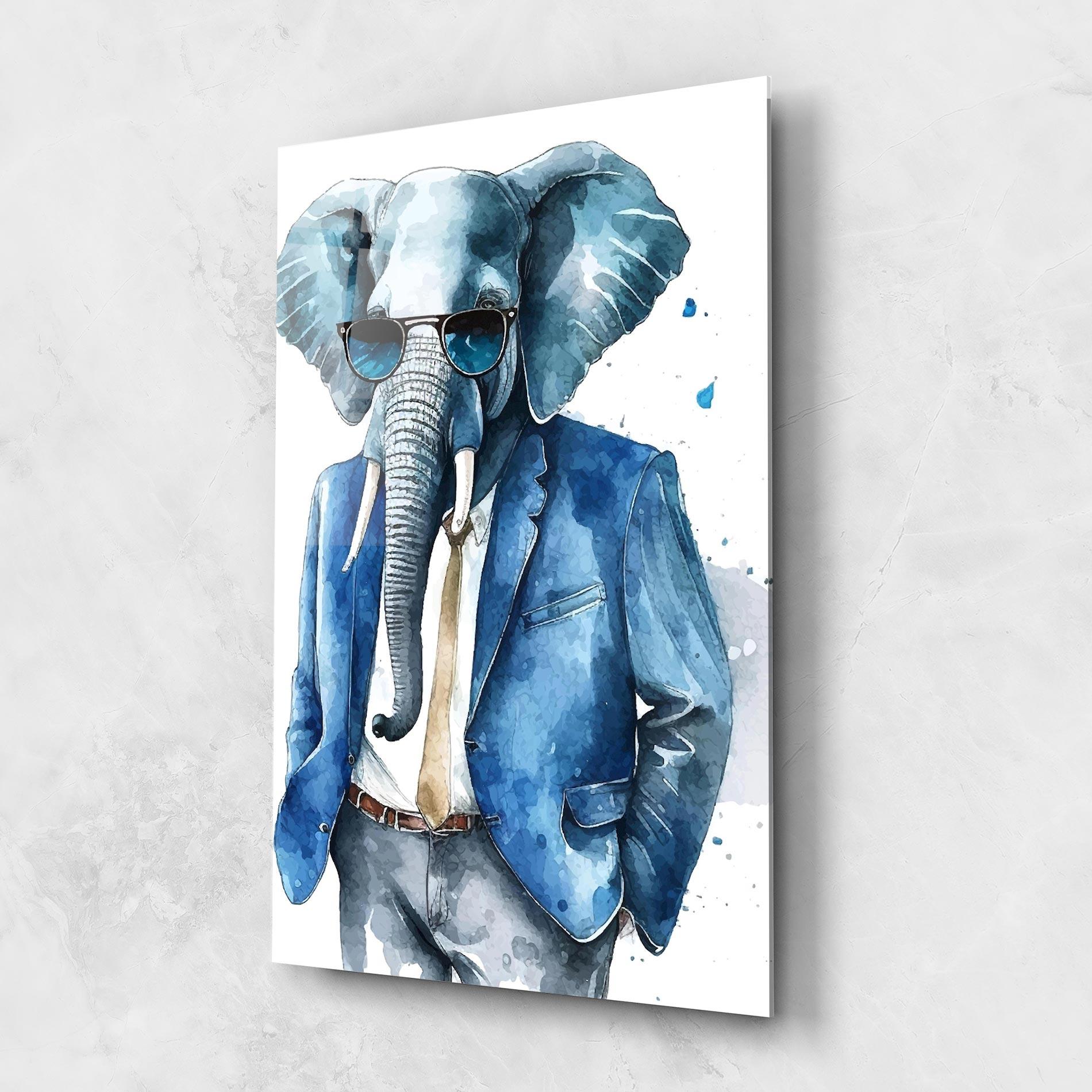 Üvegkép Bussiness Elephant mockup 1