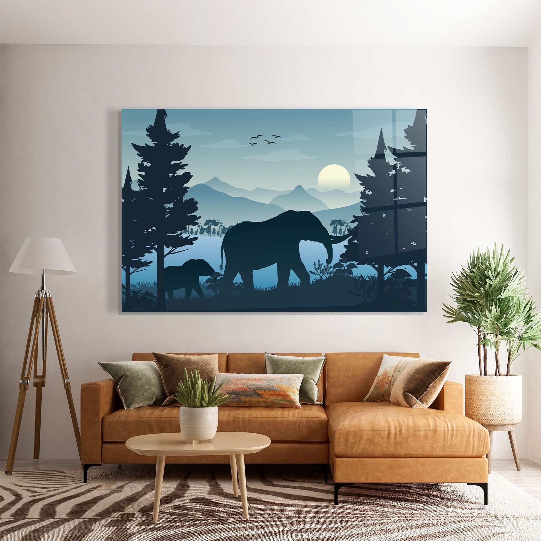 Blue Light Elephant mockup 7