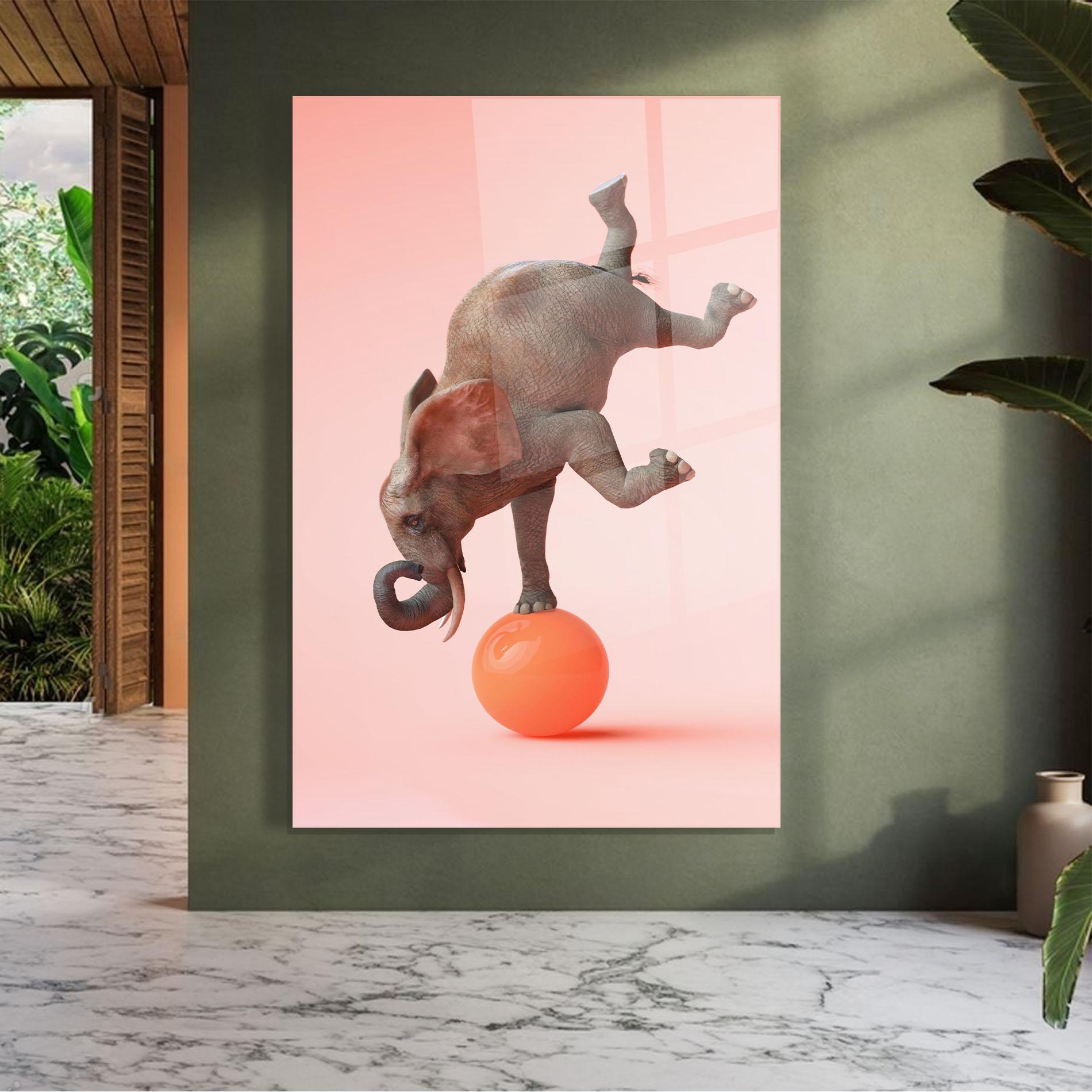 Üvegkép Ball Elephant mockup 7