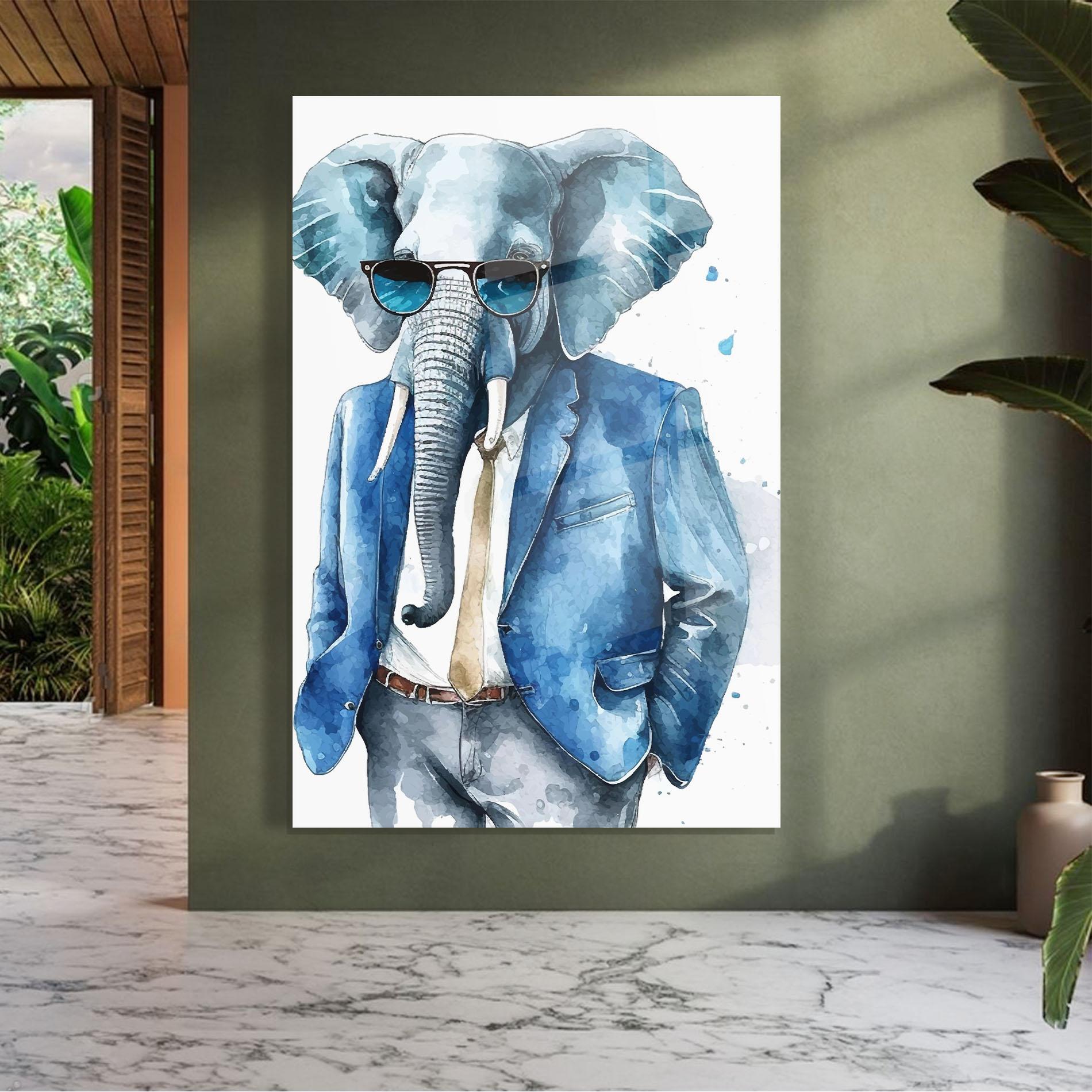 Üvegkép Bussiness Elephant mockup 7