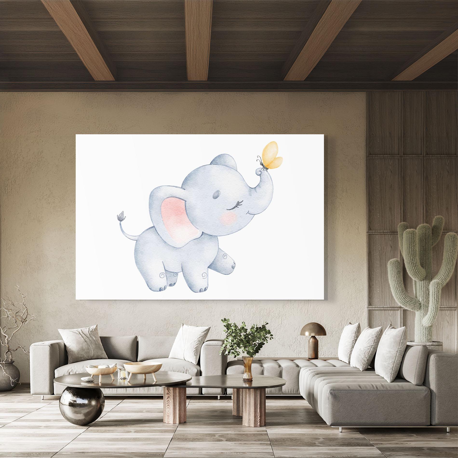 Üvegkép Elephant Butterfly mockup 8