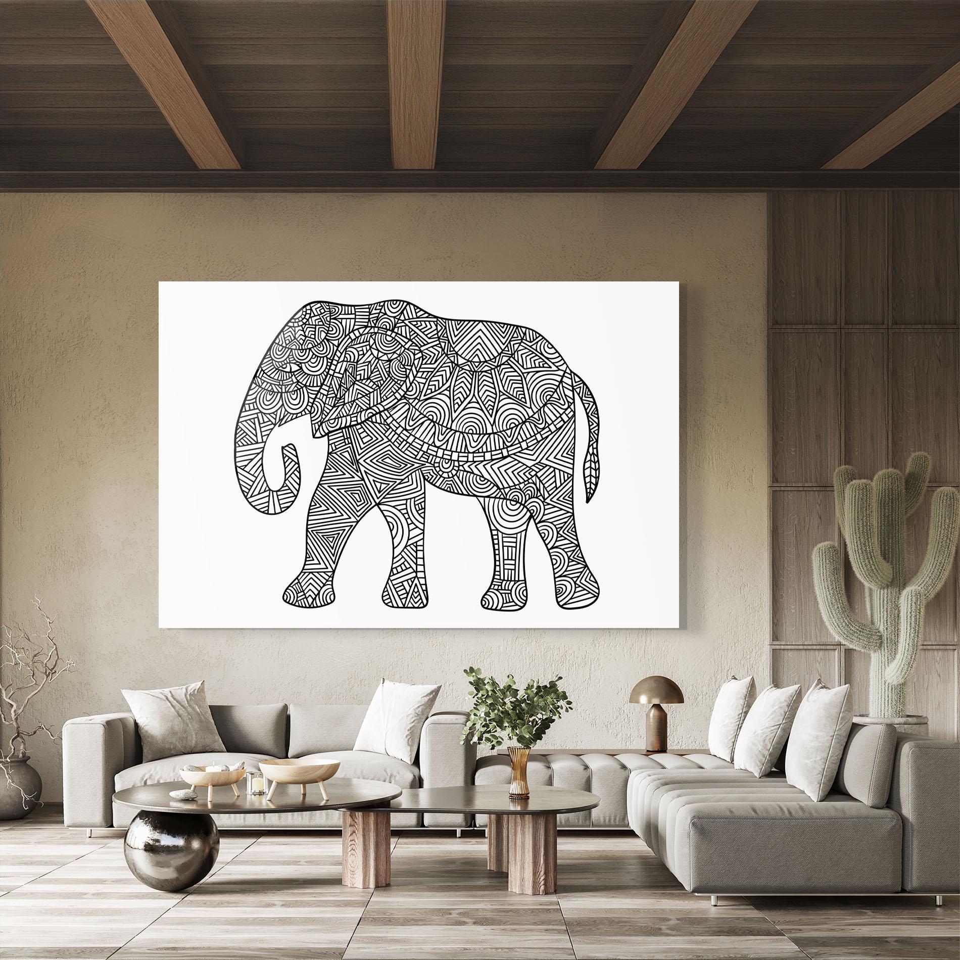 Üvegkép Elephant Mandala mockup 8