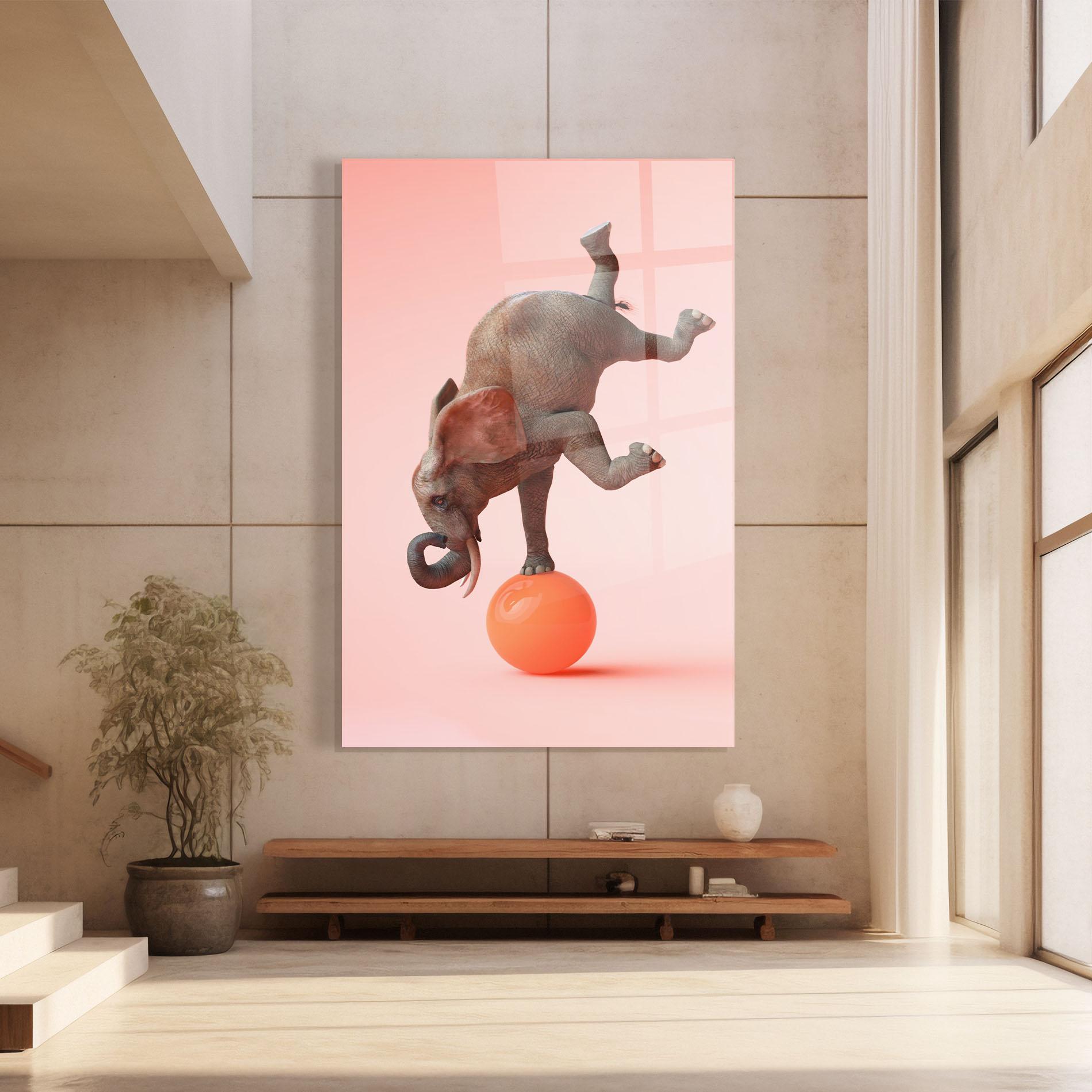 Üvegkép Ball Elephant mockup 8