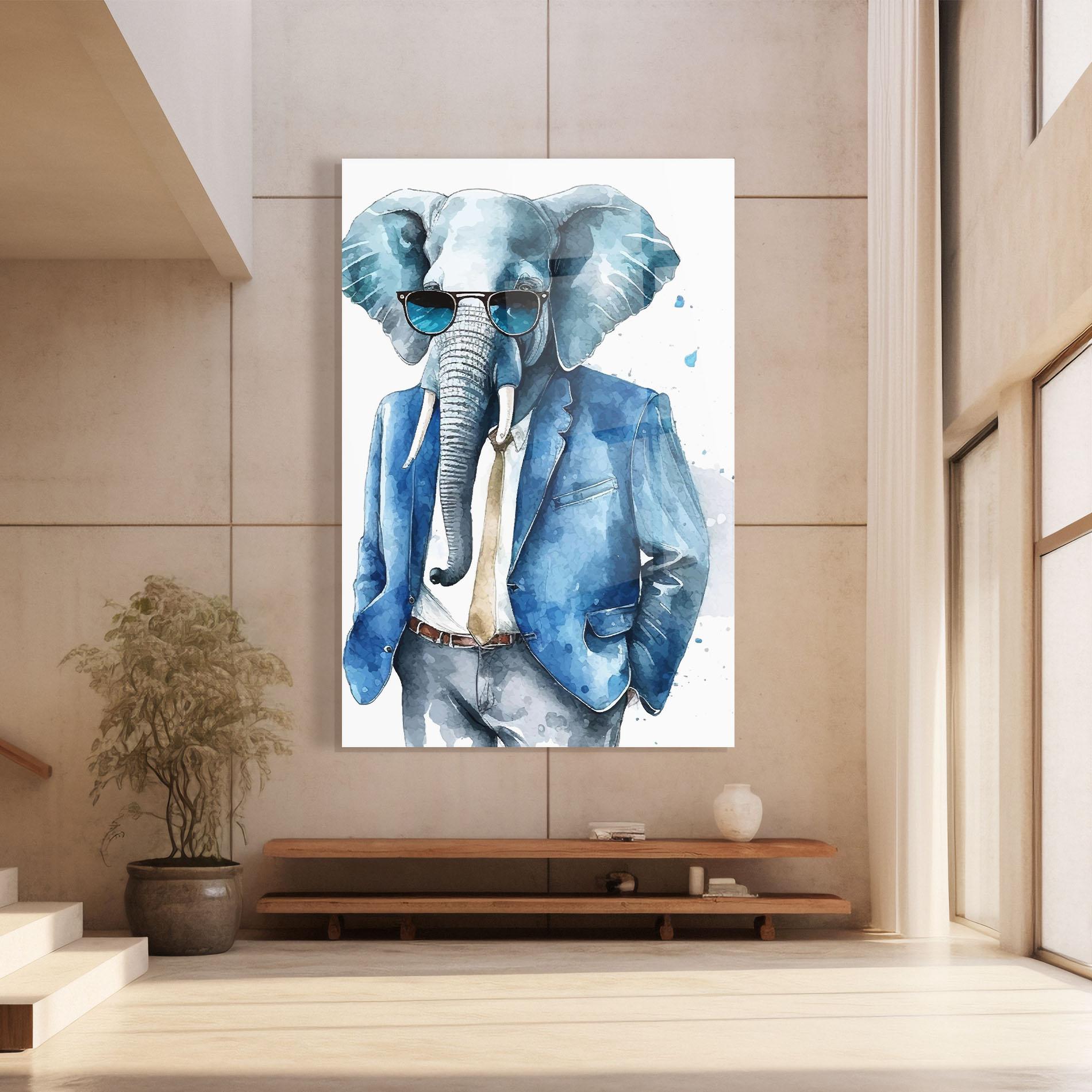 Üvegkép Bussiness Elephant mockup 8