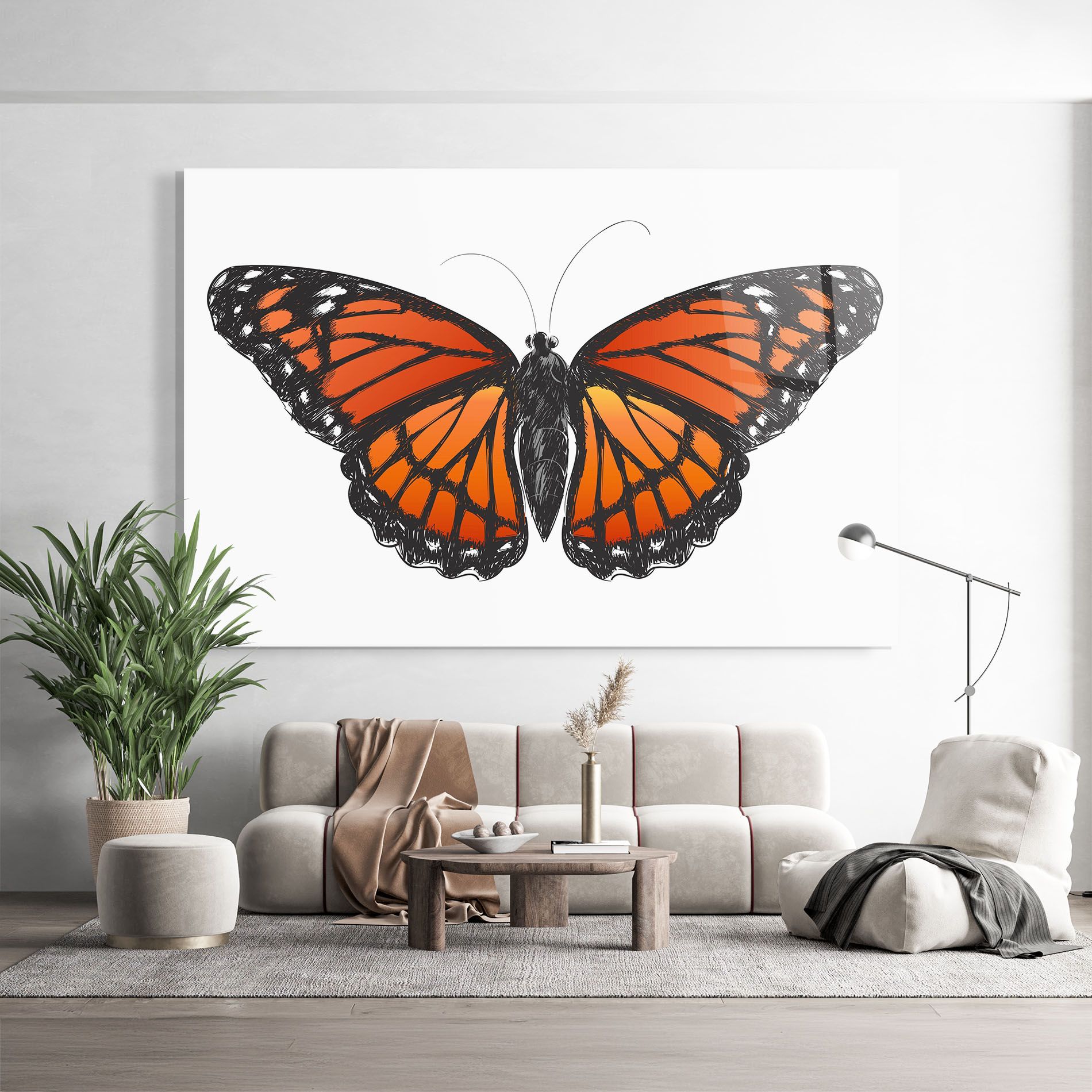 Beautiful Orange Butterfly mockup 9