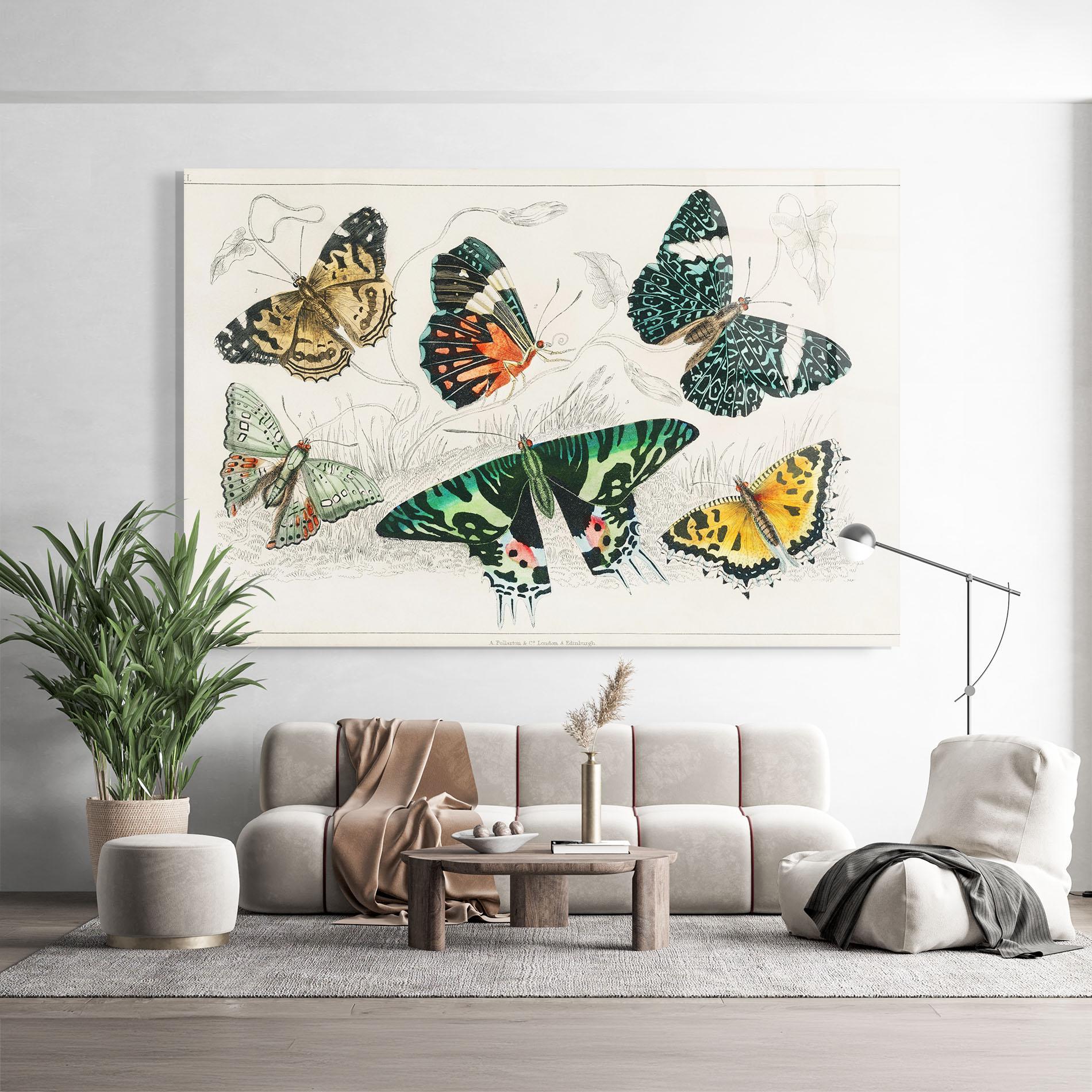 Üvegkép Butterfly Art mockup 9