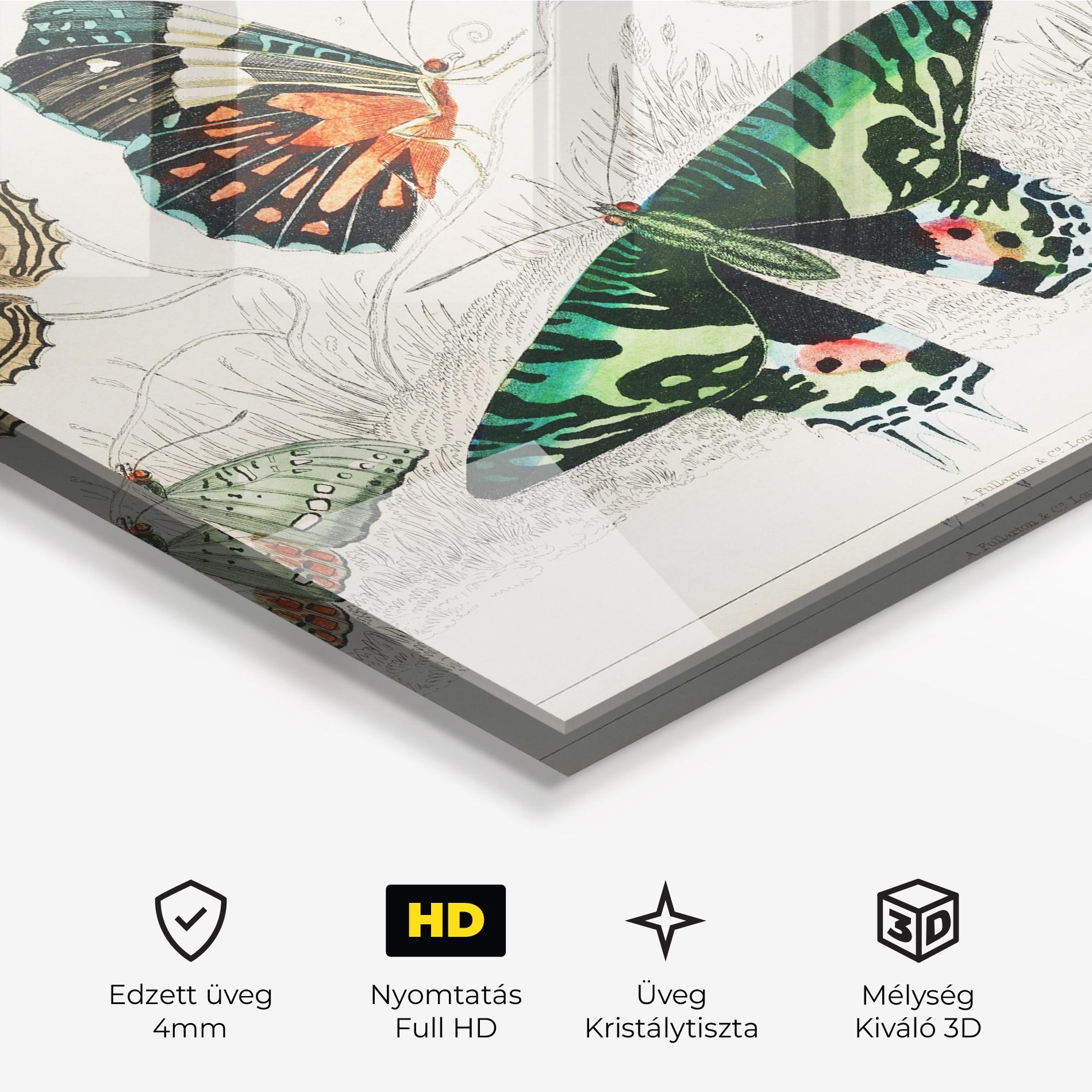 Üvegkép Butterfly Art mockup 3