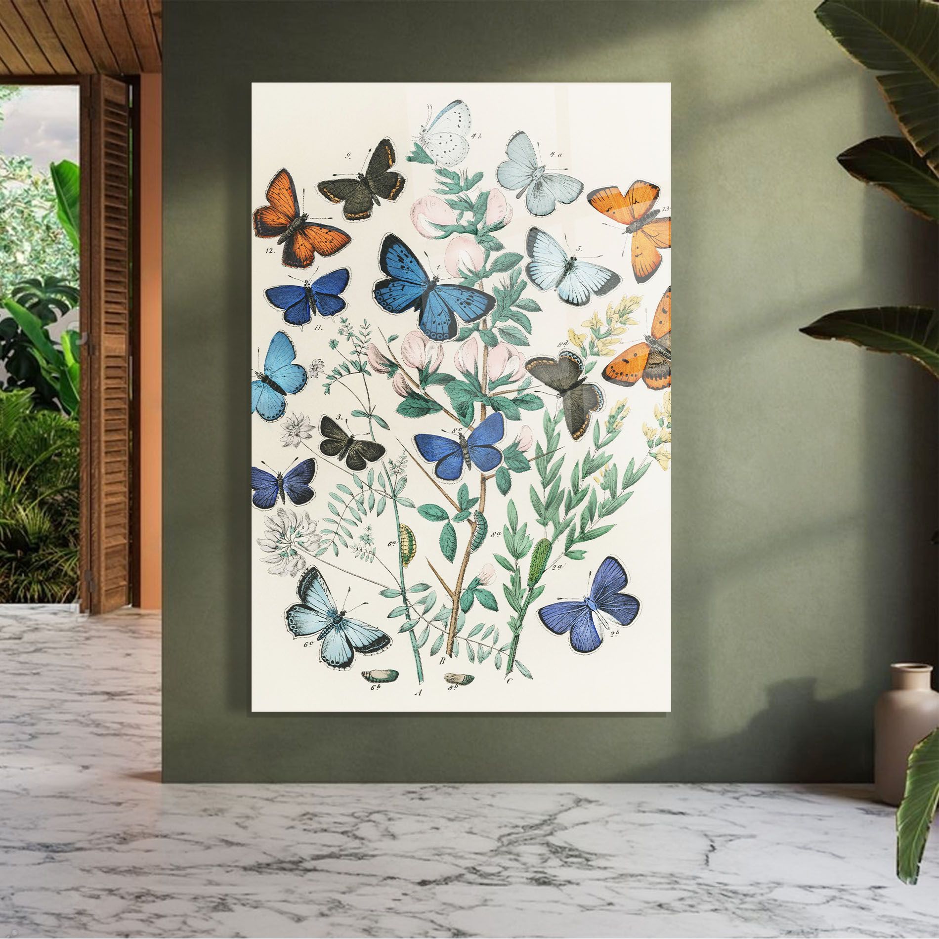 Blue Orange Butterflies mockup 7