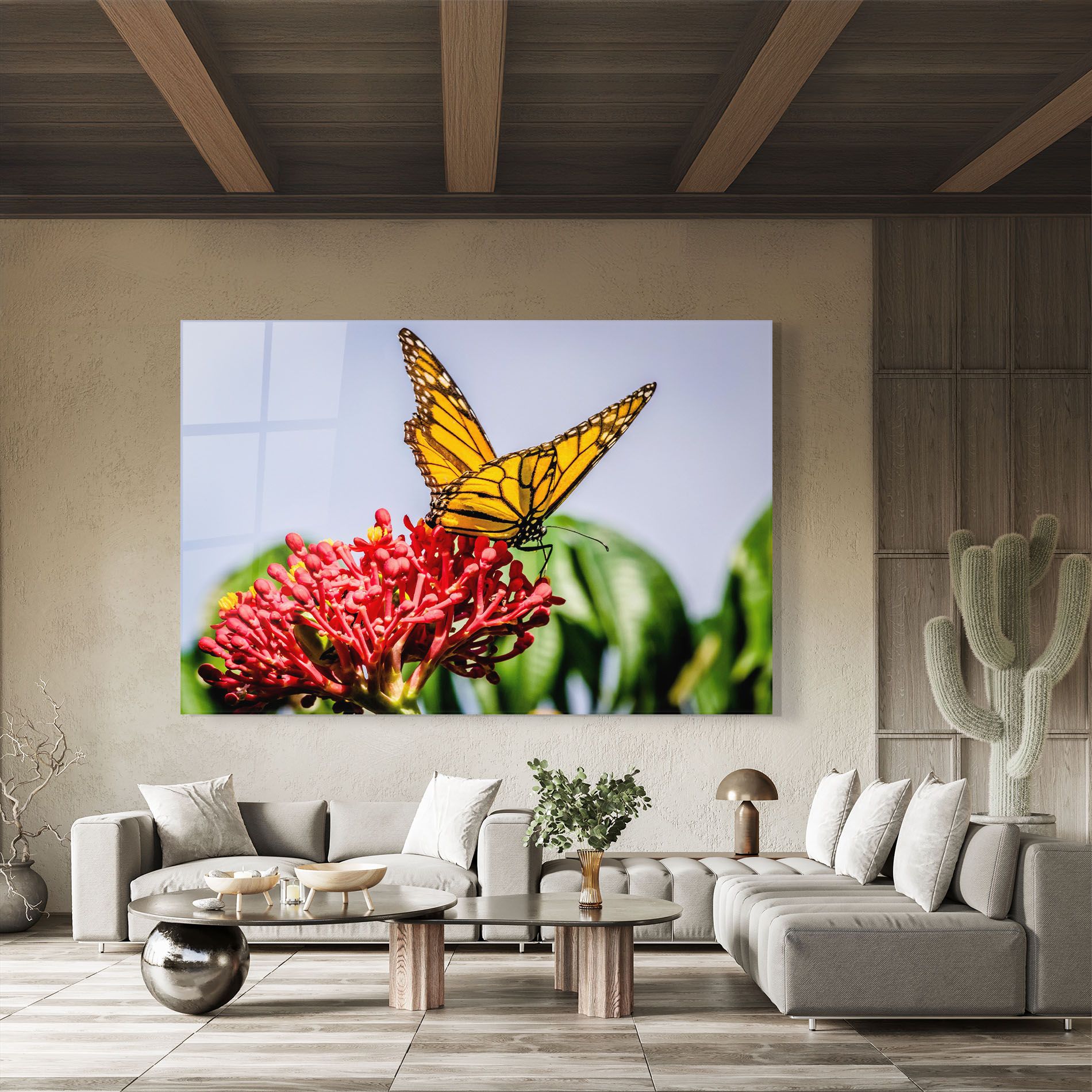 Butterfly On Red Flower mockup 8