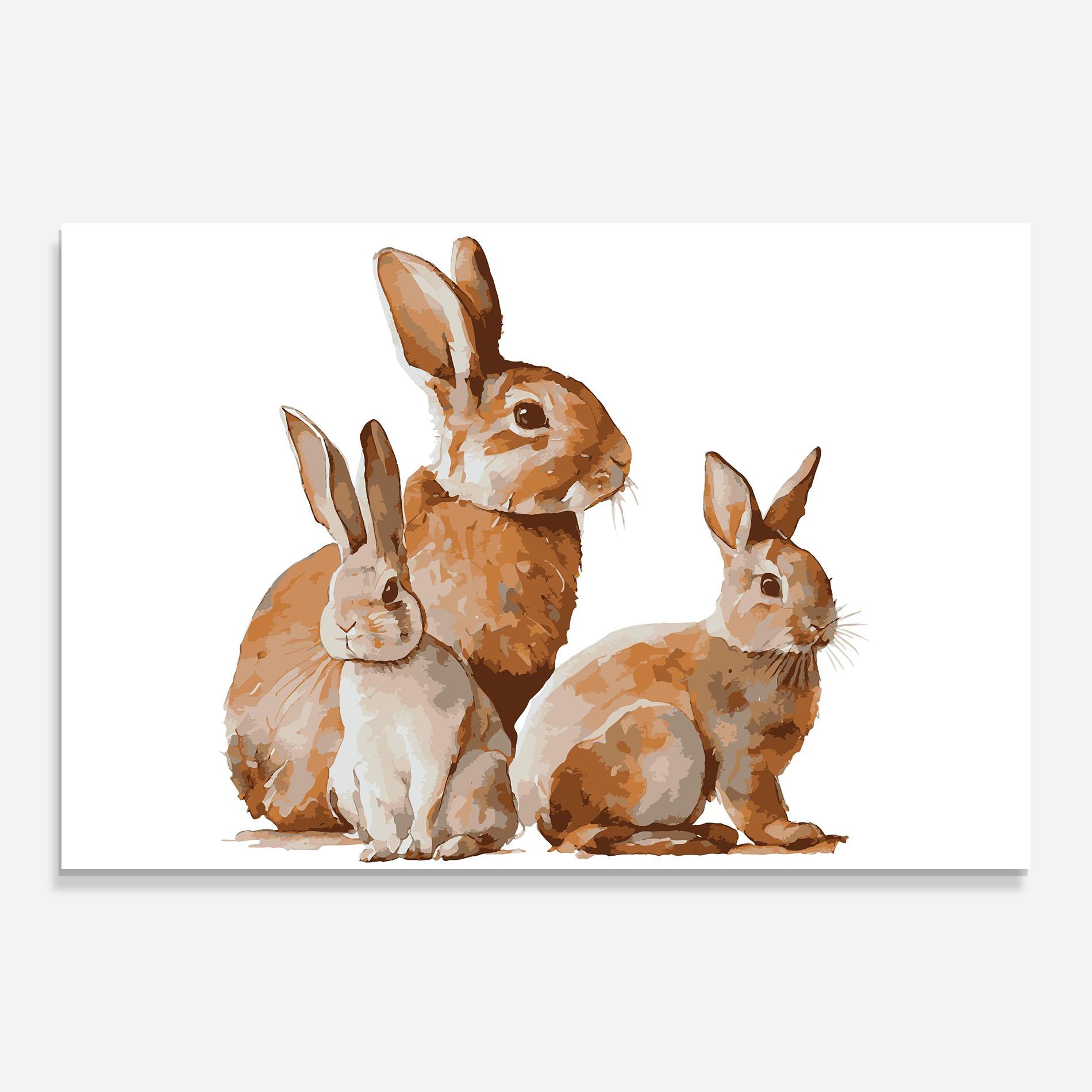 Üvegkép Family Rabbit mockup 0