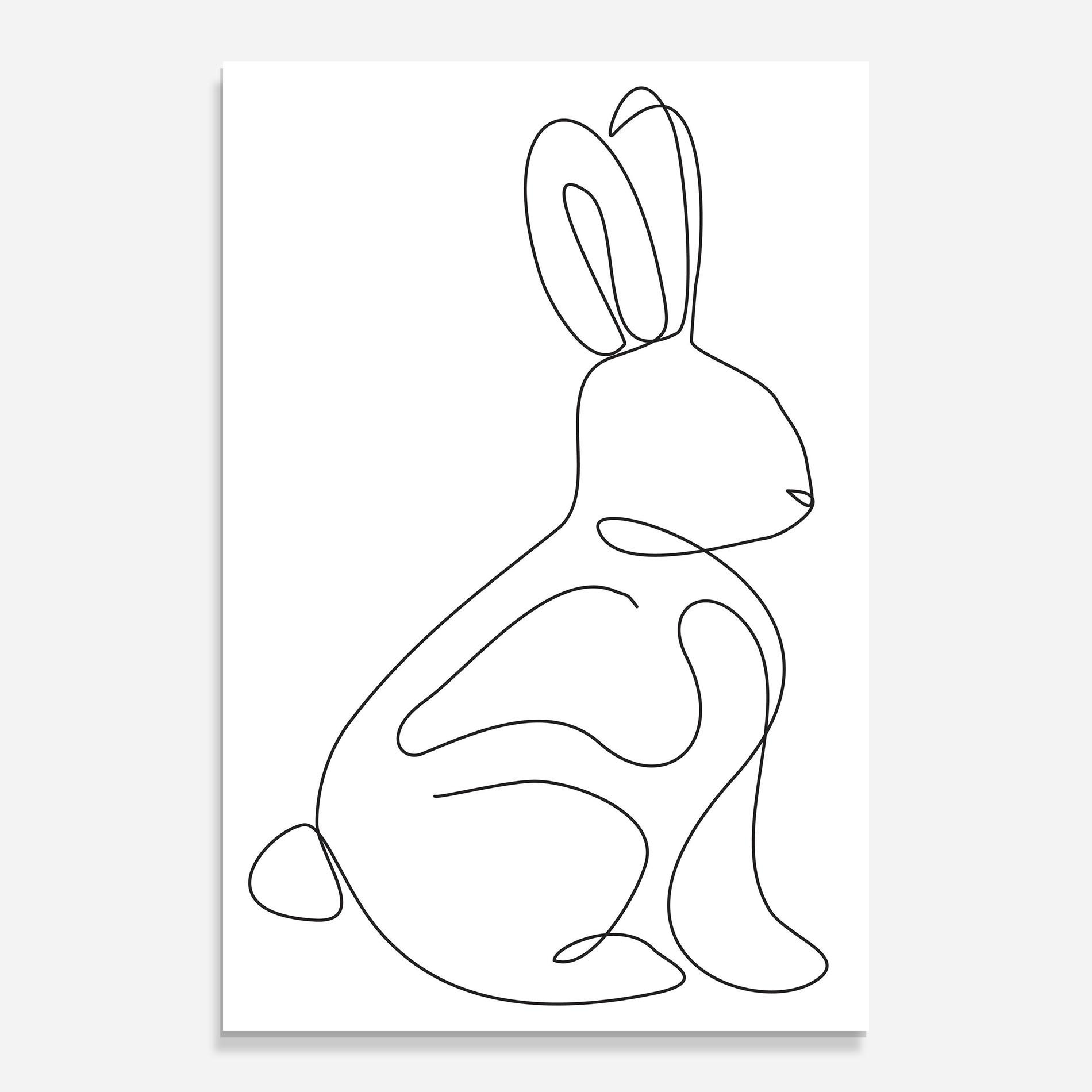 Üvegkép Cute Rabbit mockup 0