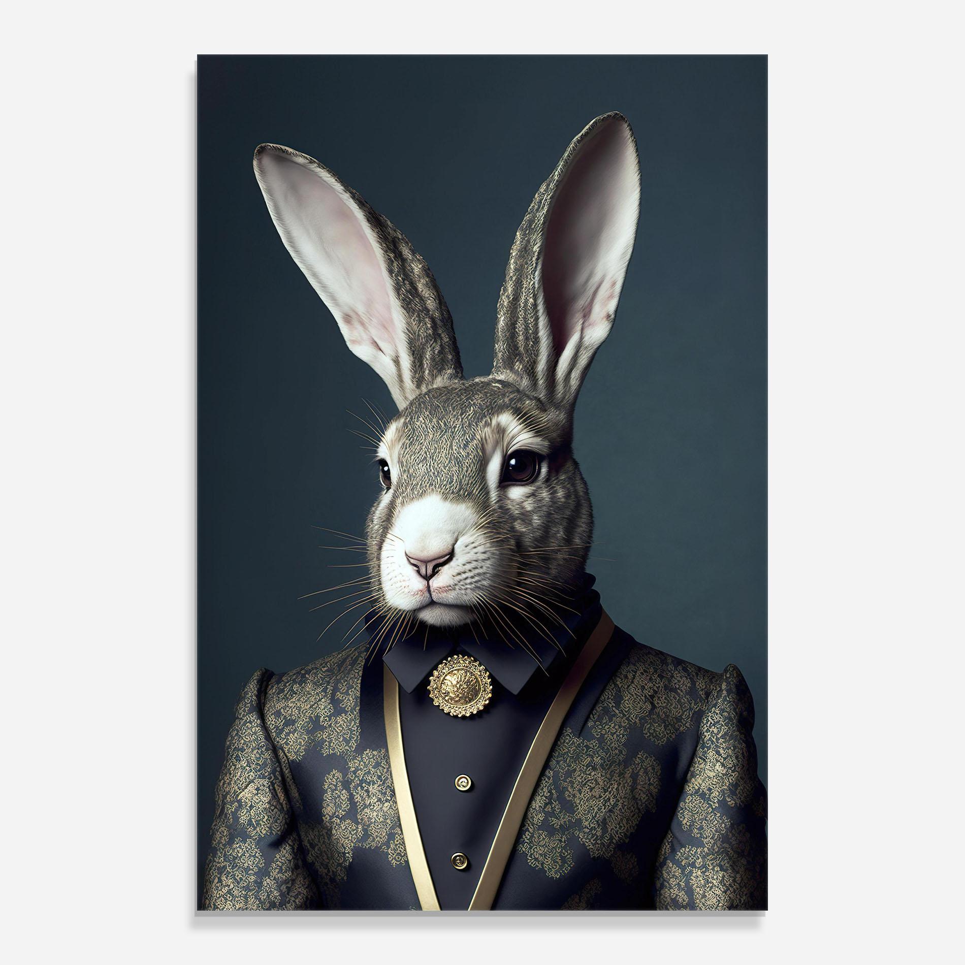 Üvegkép Elegant Rabbit mockup 0