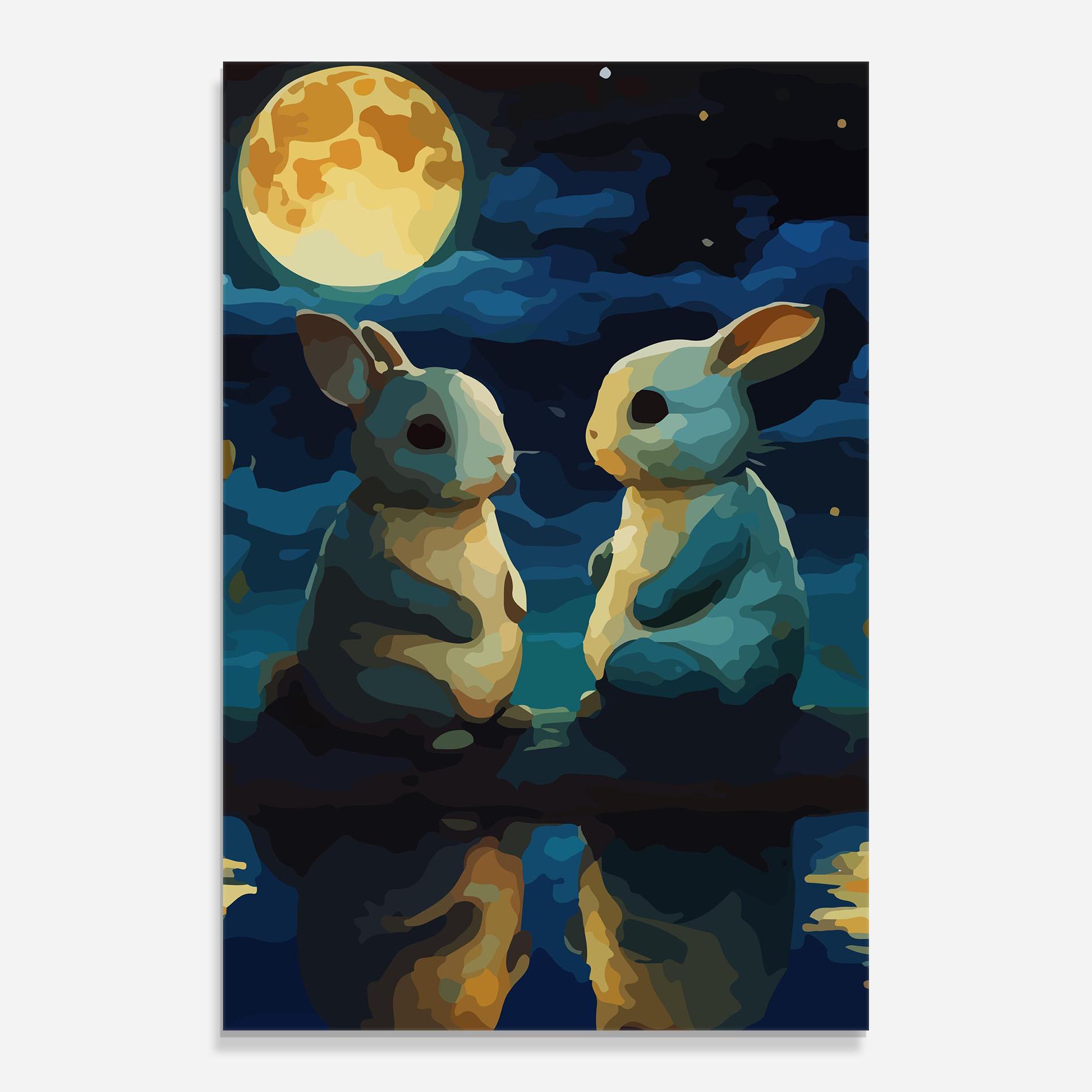 Üvegkép Full Moon Bunny mockup 0