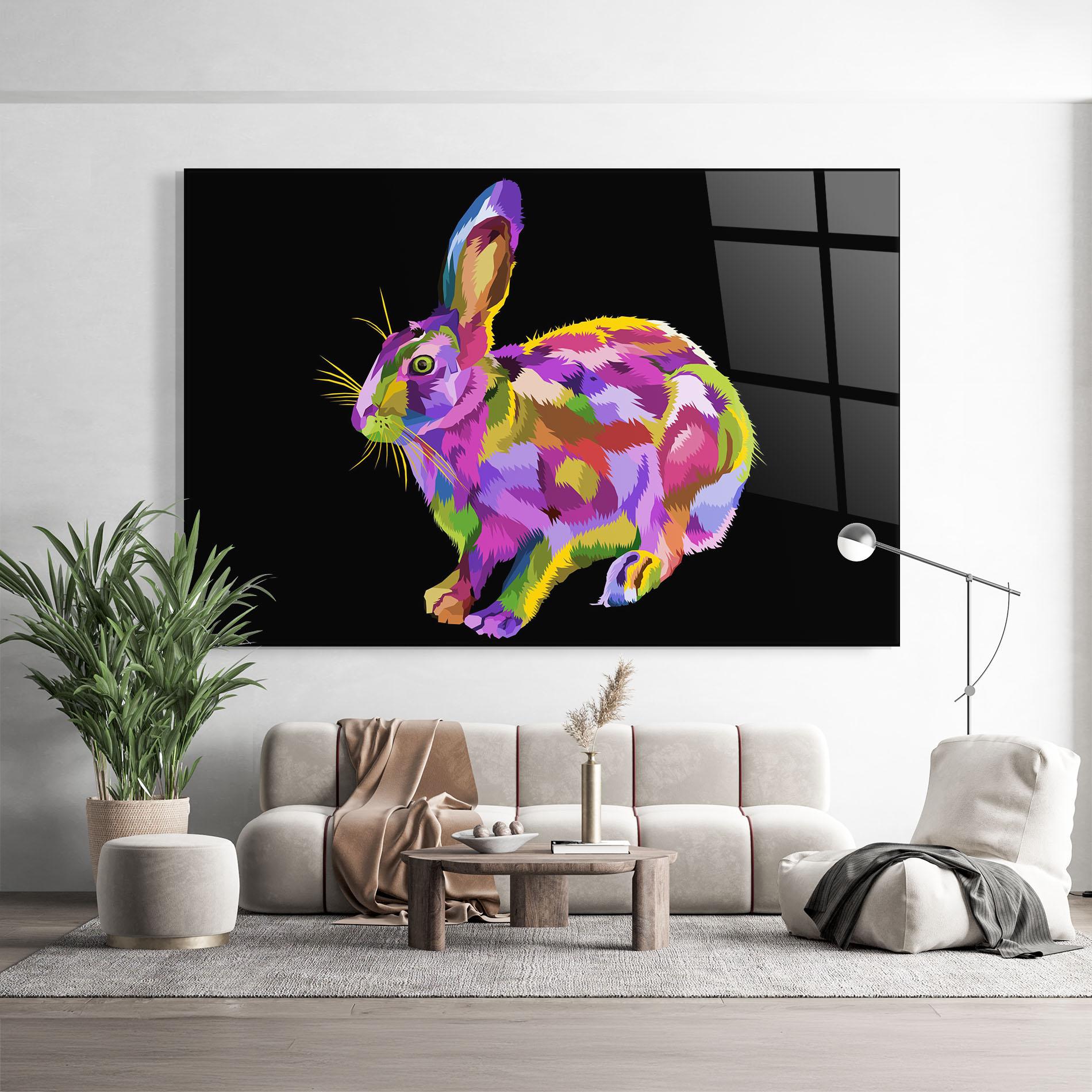 Üvegkép Colorful Bunny mockup 9