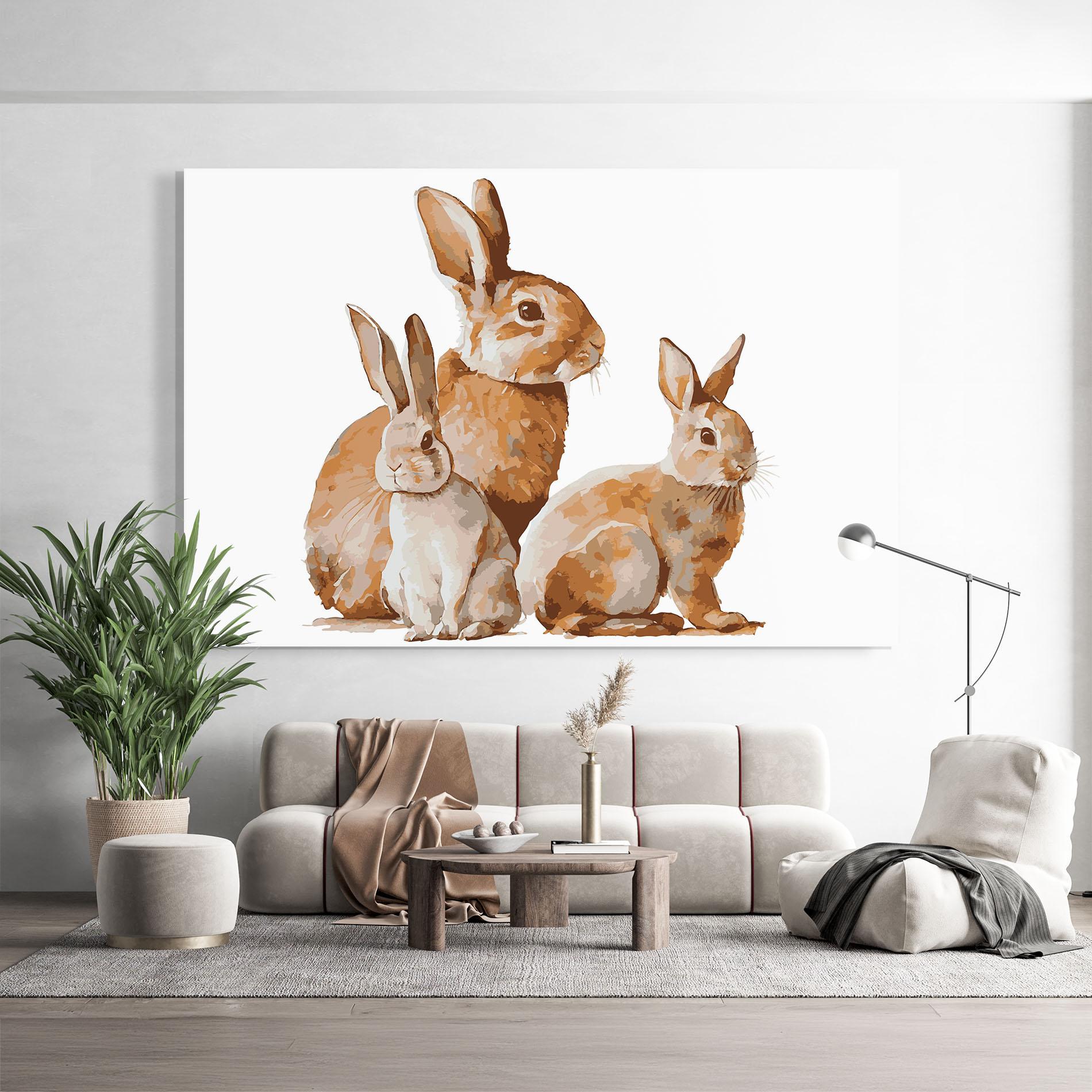 Üvegkép Family Rabbit mockup 9