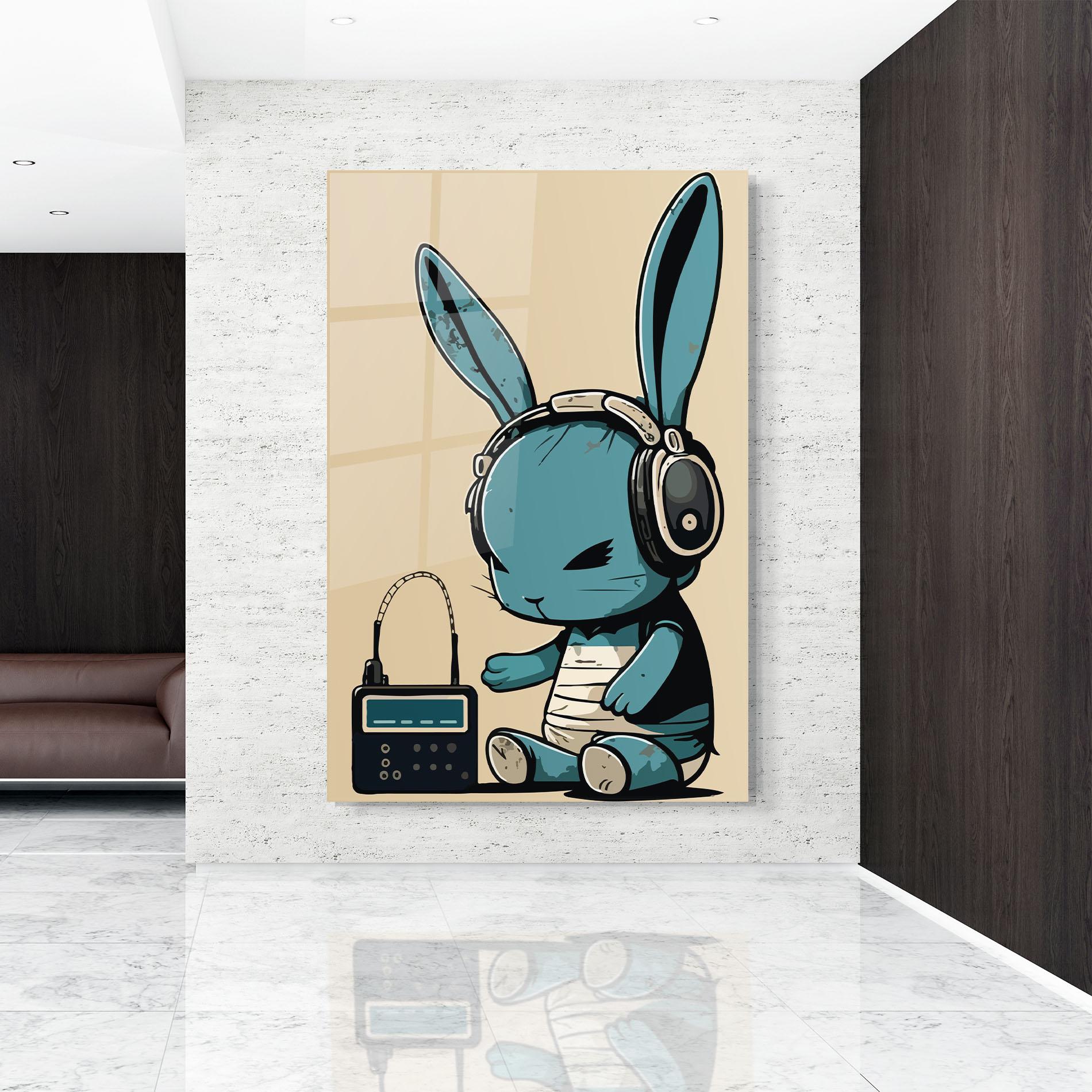 Üvegkép Blue Baby Bunny mockup 9