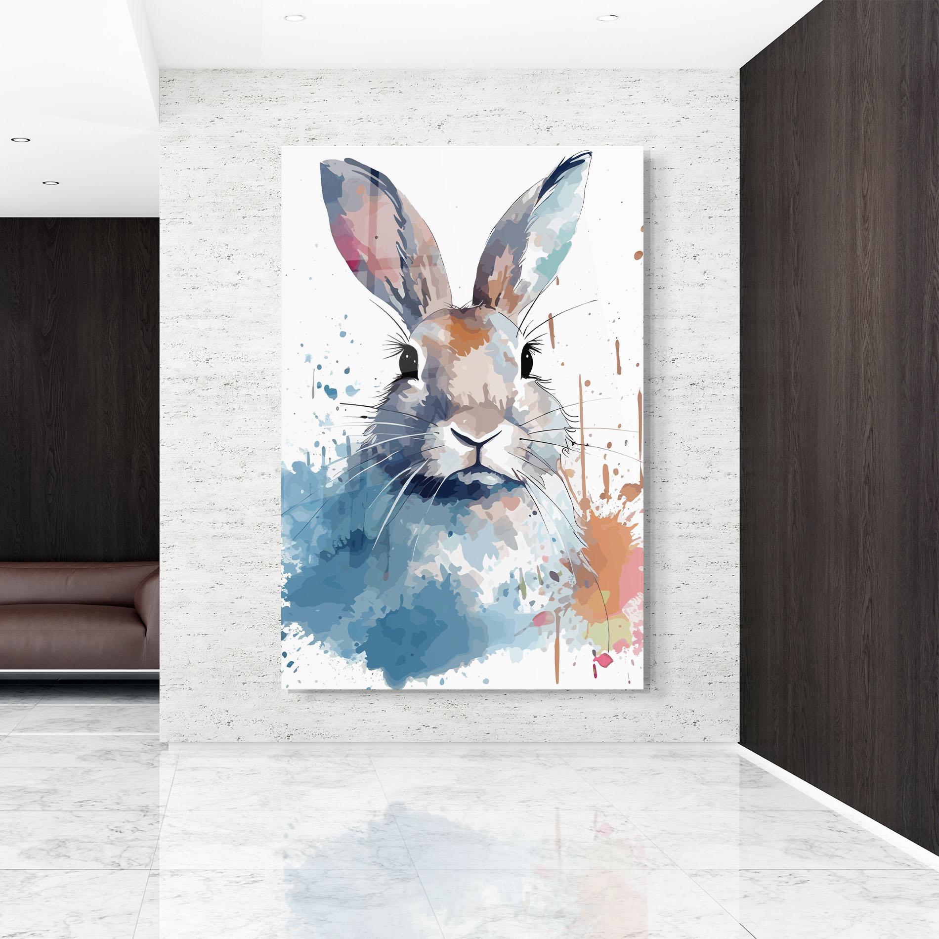 Üvegkép Bunny Art Splash mockup 9