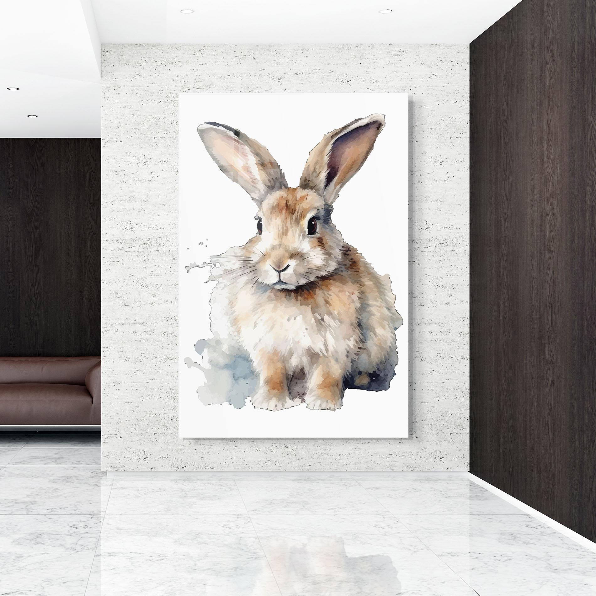 Üvegkép Watercolor Cute Bunny mockup 9