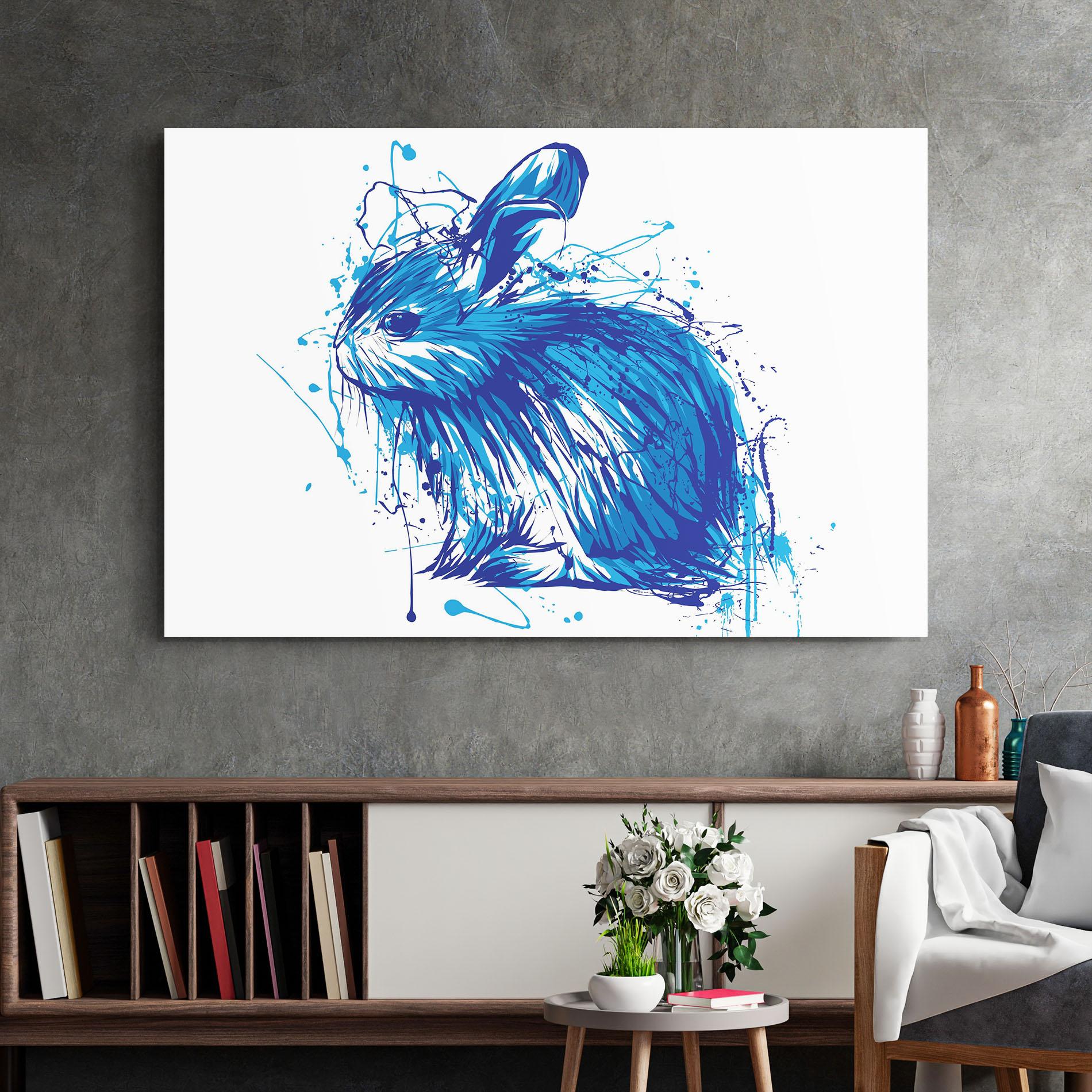 Üvegkép Blue Bunny mockup 2