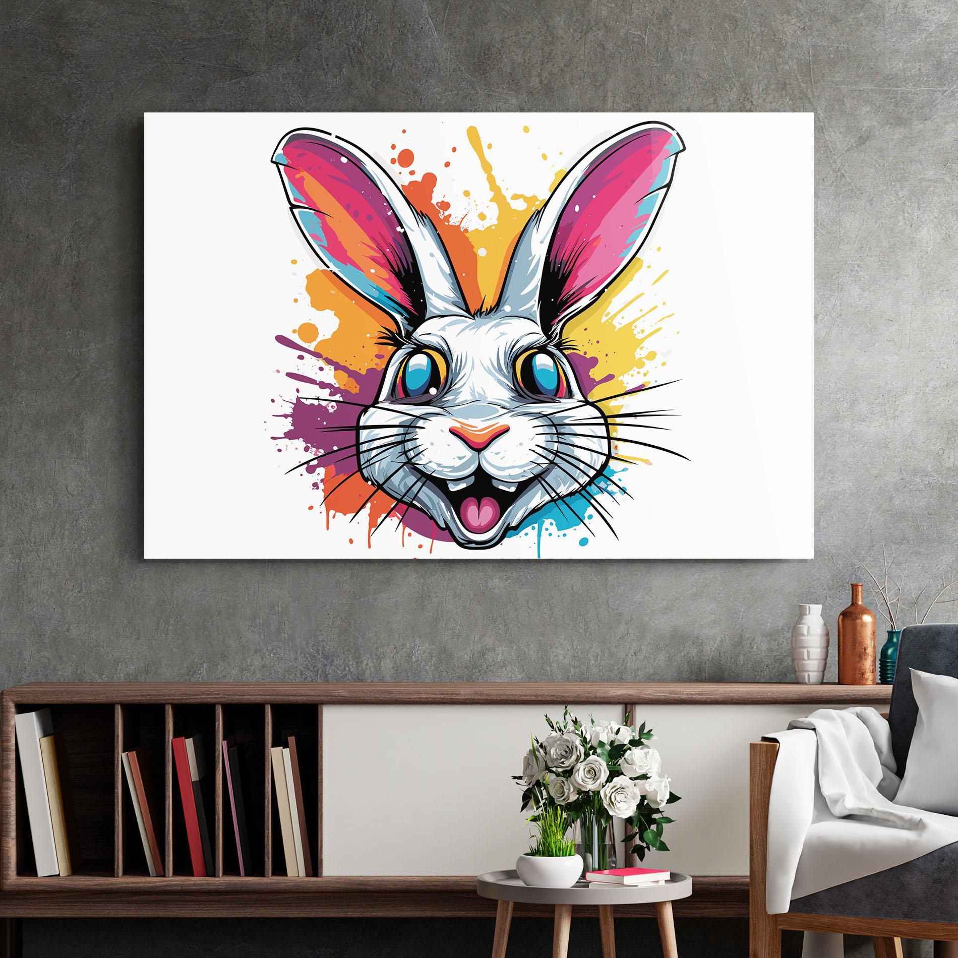 Üvegkép Crazy Bunny mockup 2