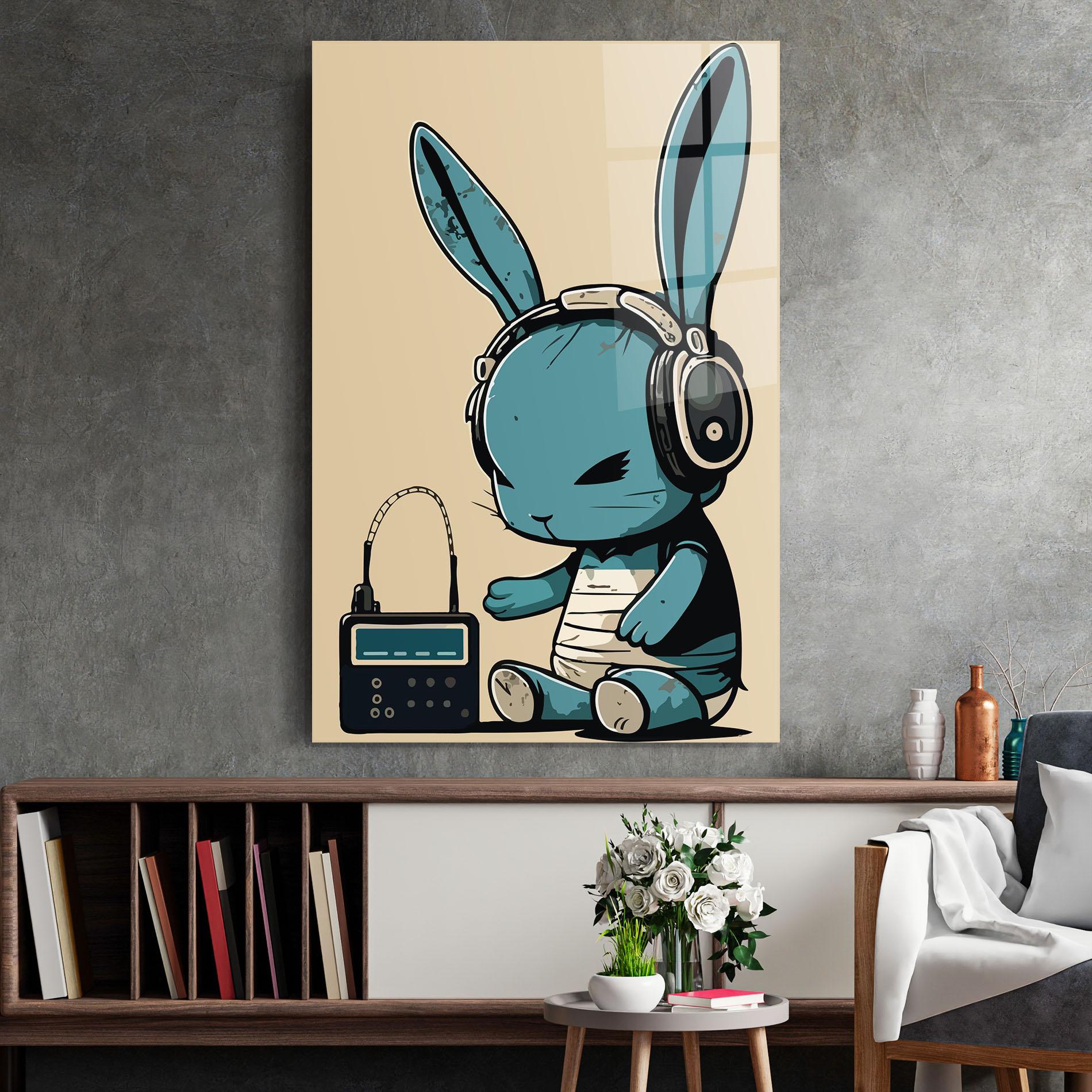 Üvegkép Blue Baby Bunny mockup 2