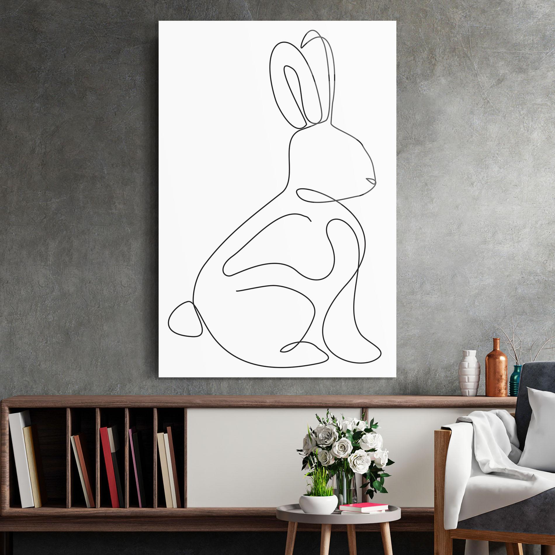 Üvegkép Cute Rabbit mockup 2