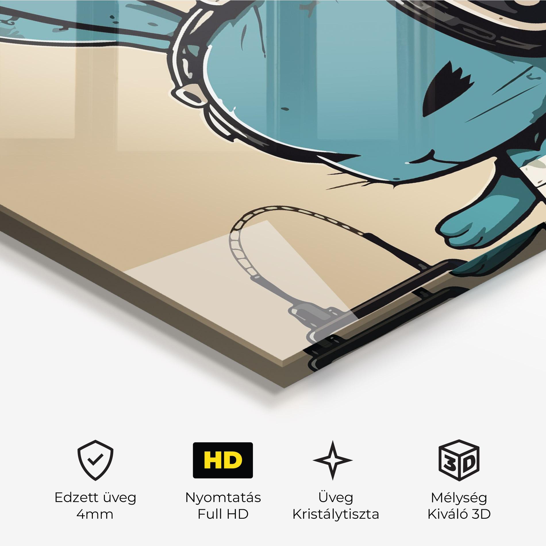 Üvegkép Blue Baby Bunny mockup 3