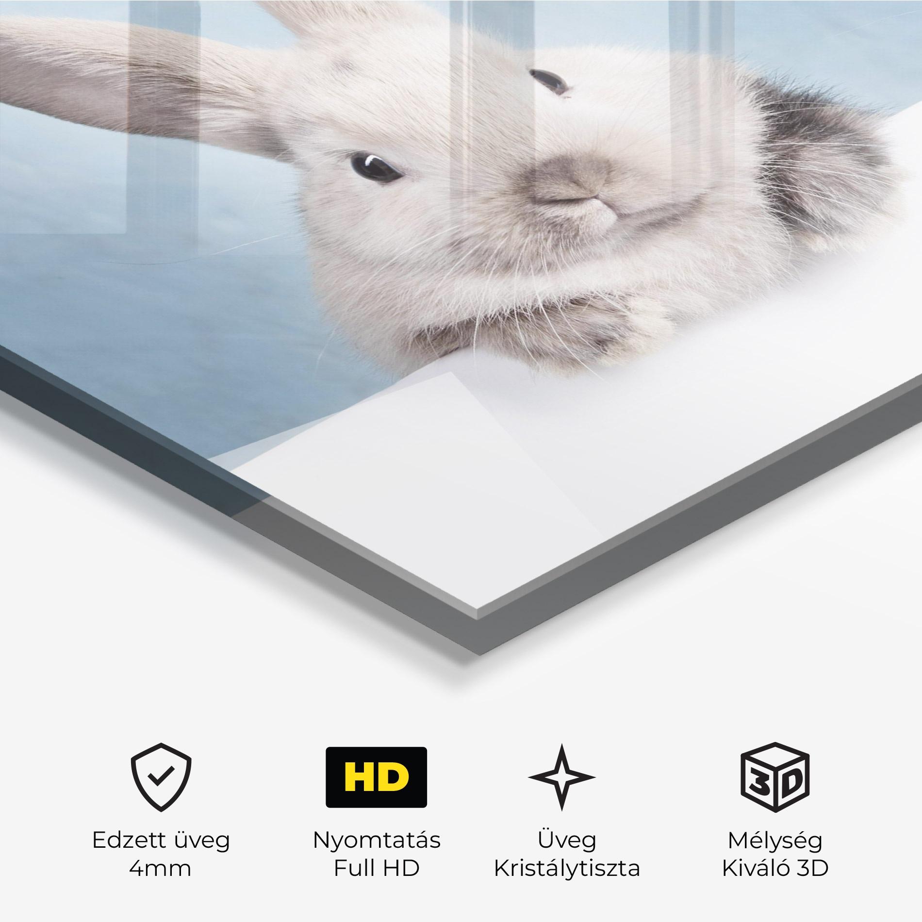 Üvegkép Cream Bunny mockup 3