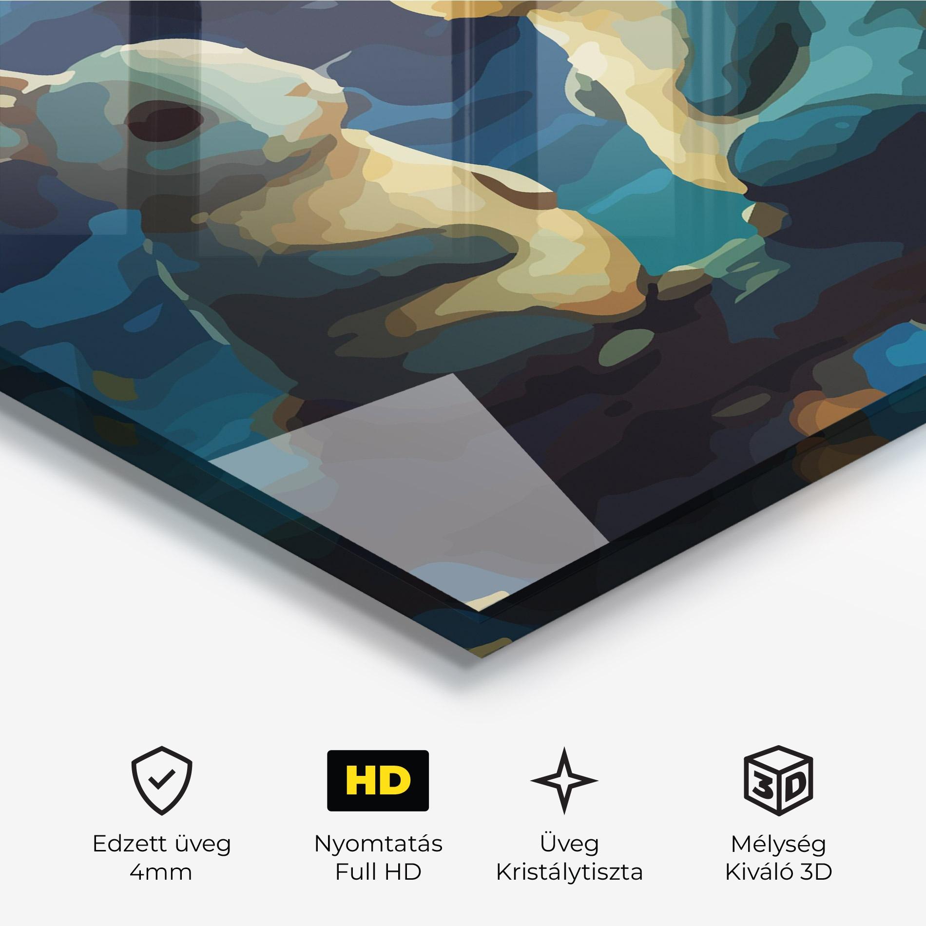 Üvegkép Full Moon Bunny mockup 3