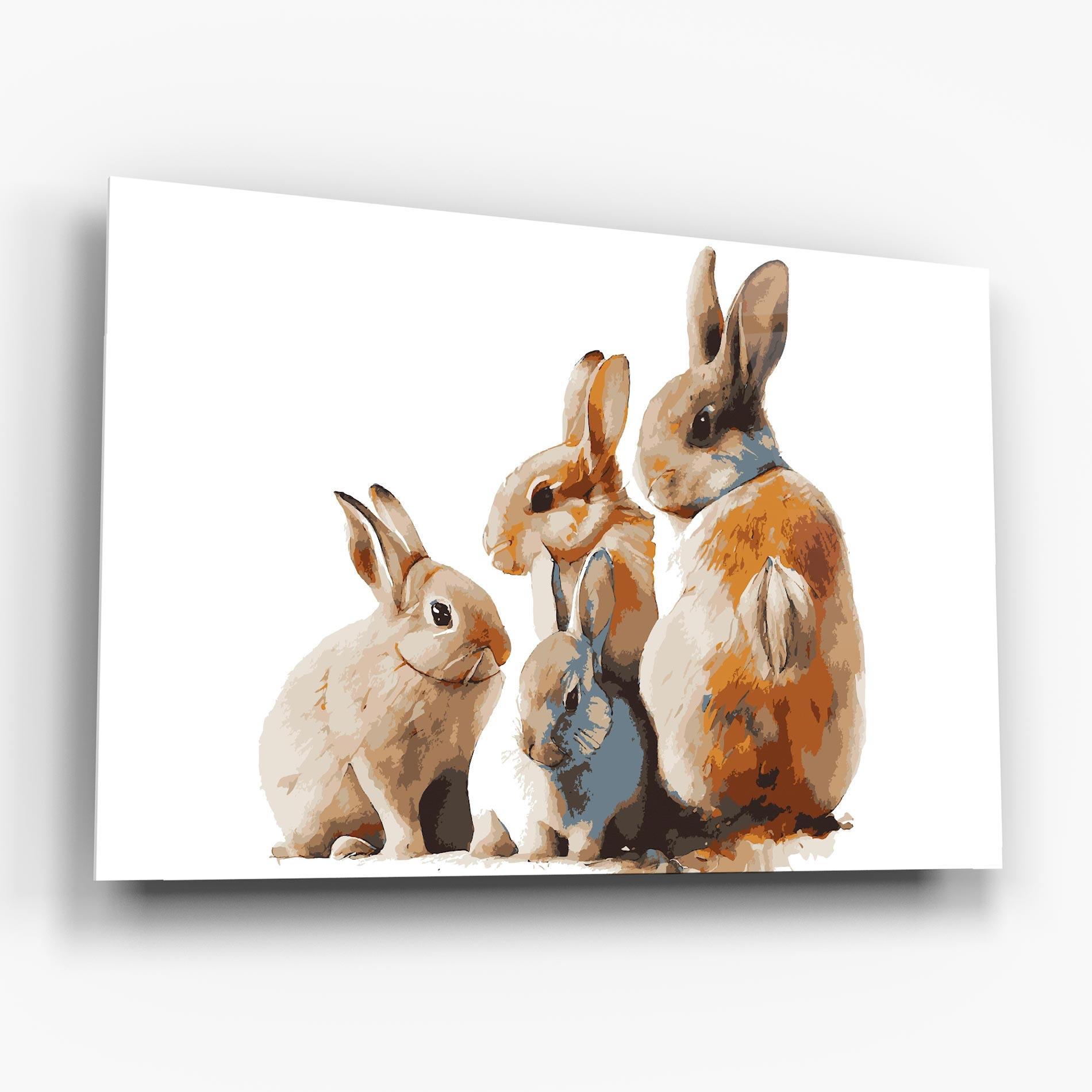 Üvegkép Bunny Family mockup 6