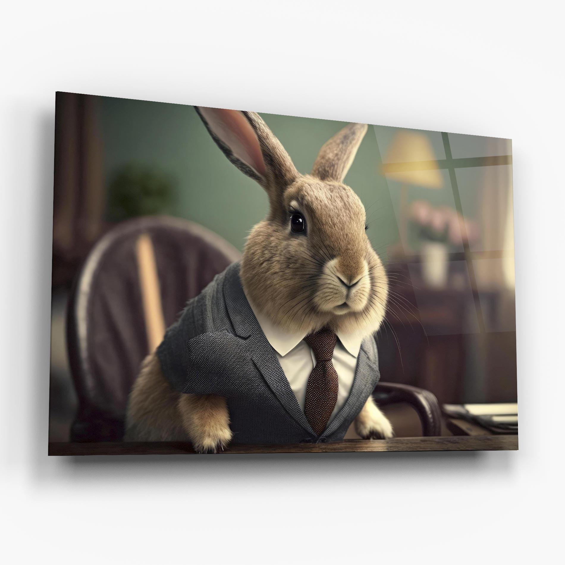 Üvegkép Business Suit Bunny mockup 6