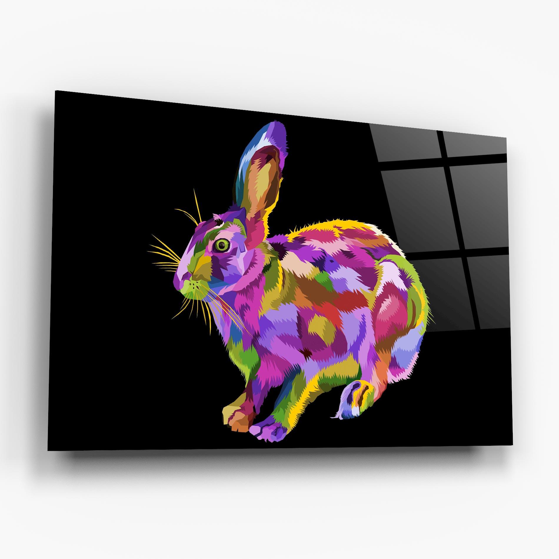 Üvegkép Colorful Bunny mockup 6