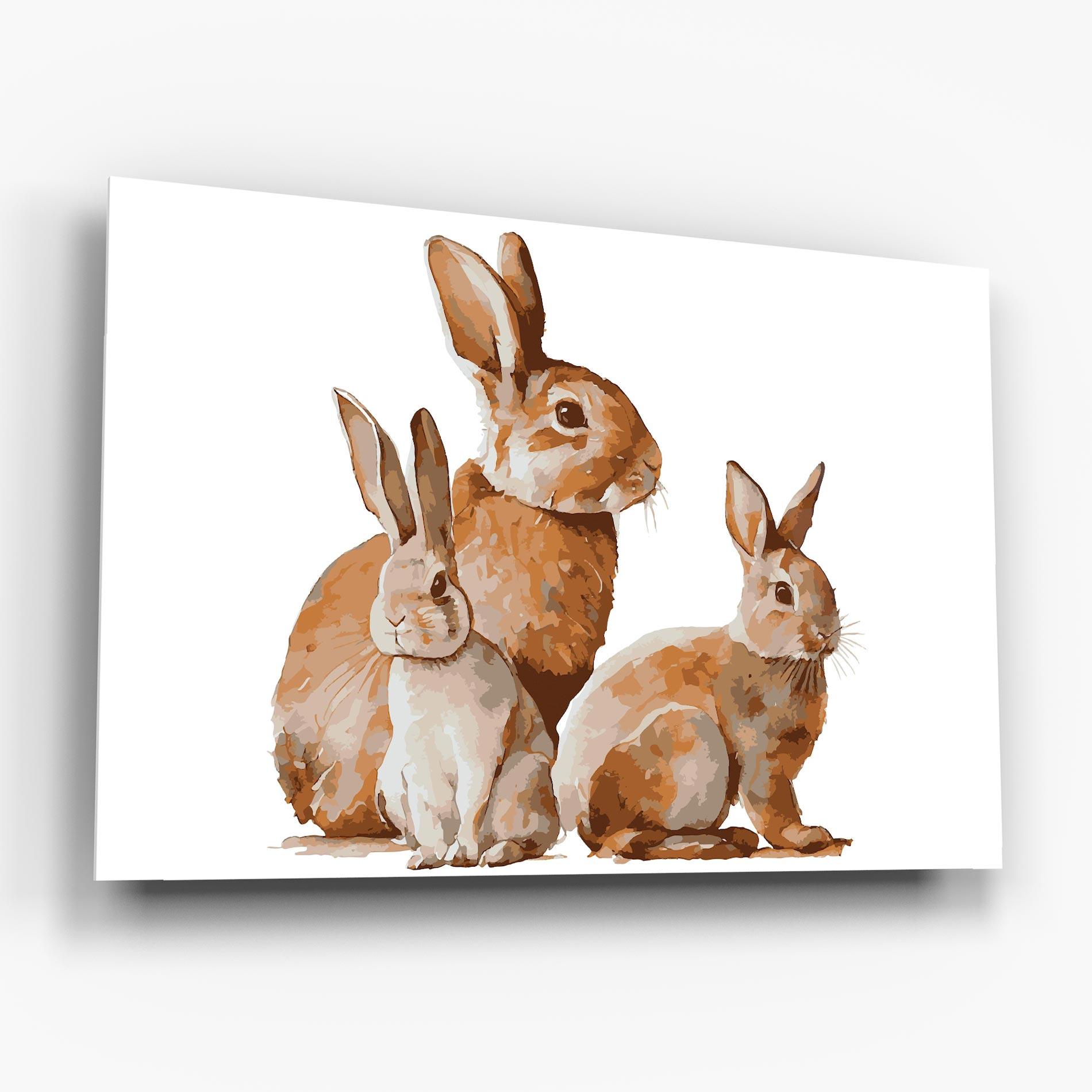 Üvegkép Family Rabbit mockup 6