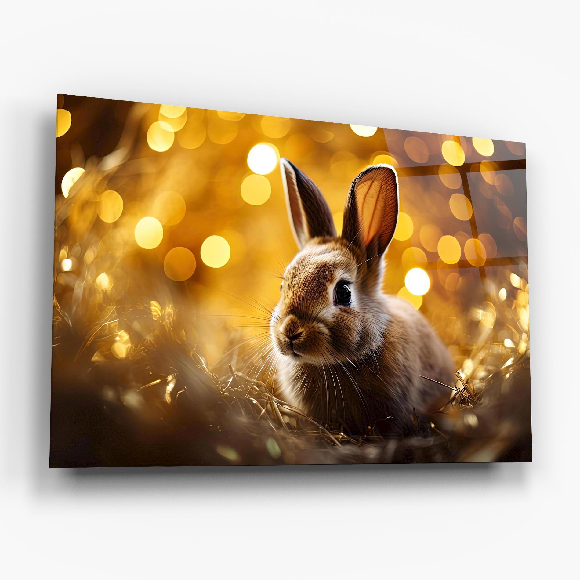 Üvegkép Gold Lights Bunny mockup 6