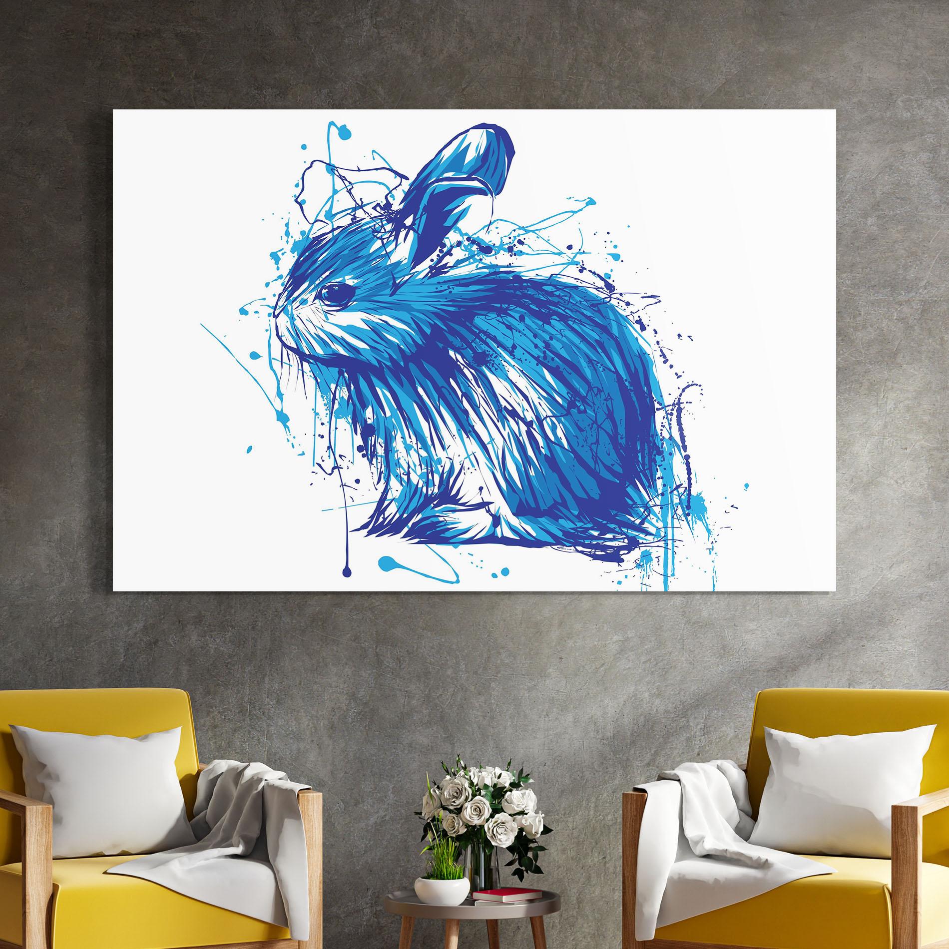 Üvegkép Blue Bunny mockup 4