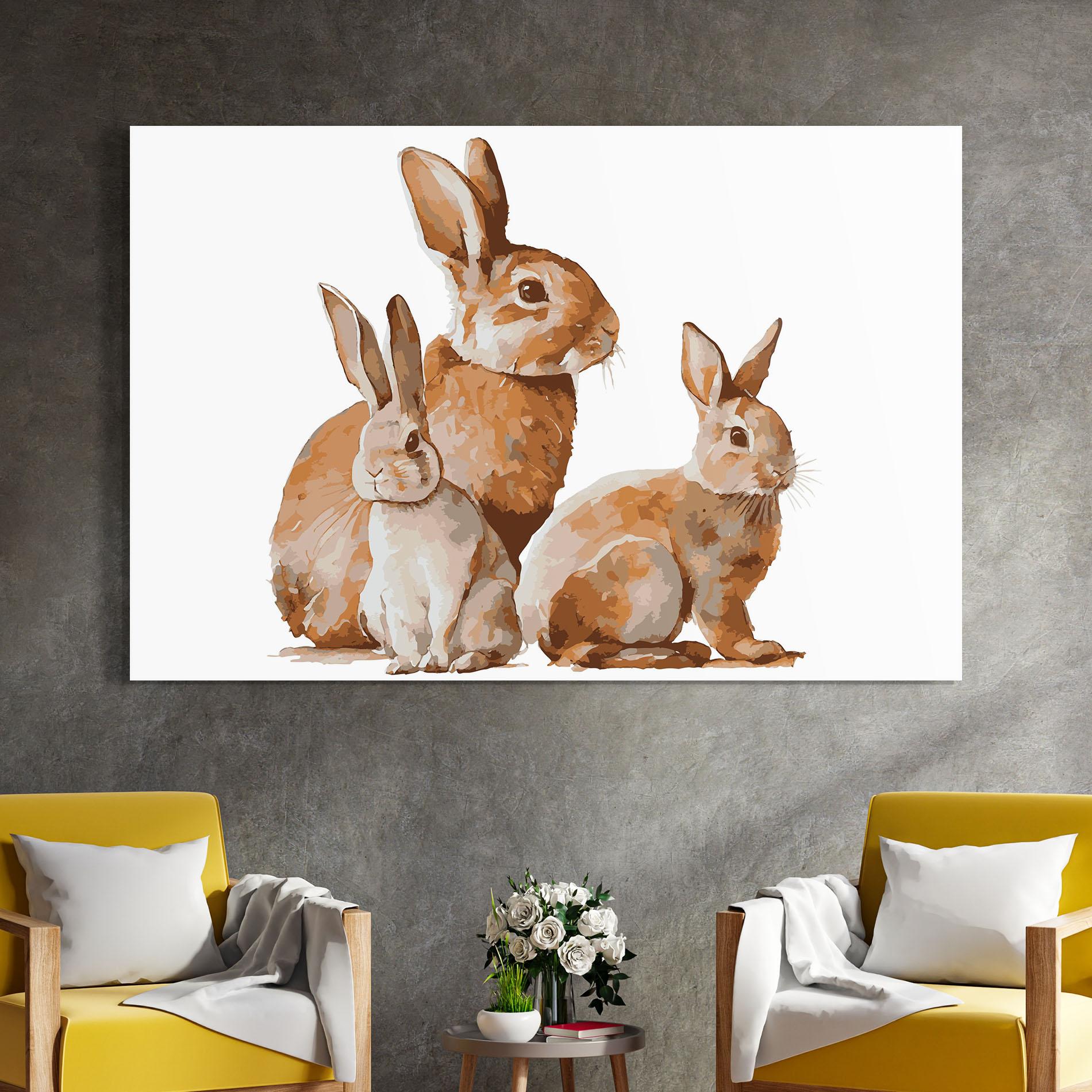 Üvegkép Family Rabbit mockup 4