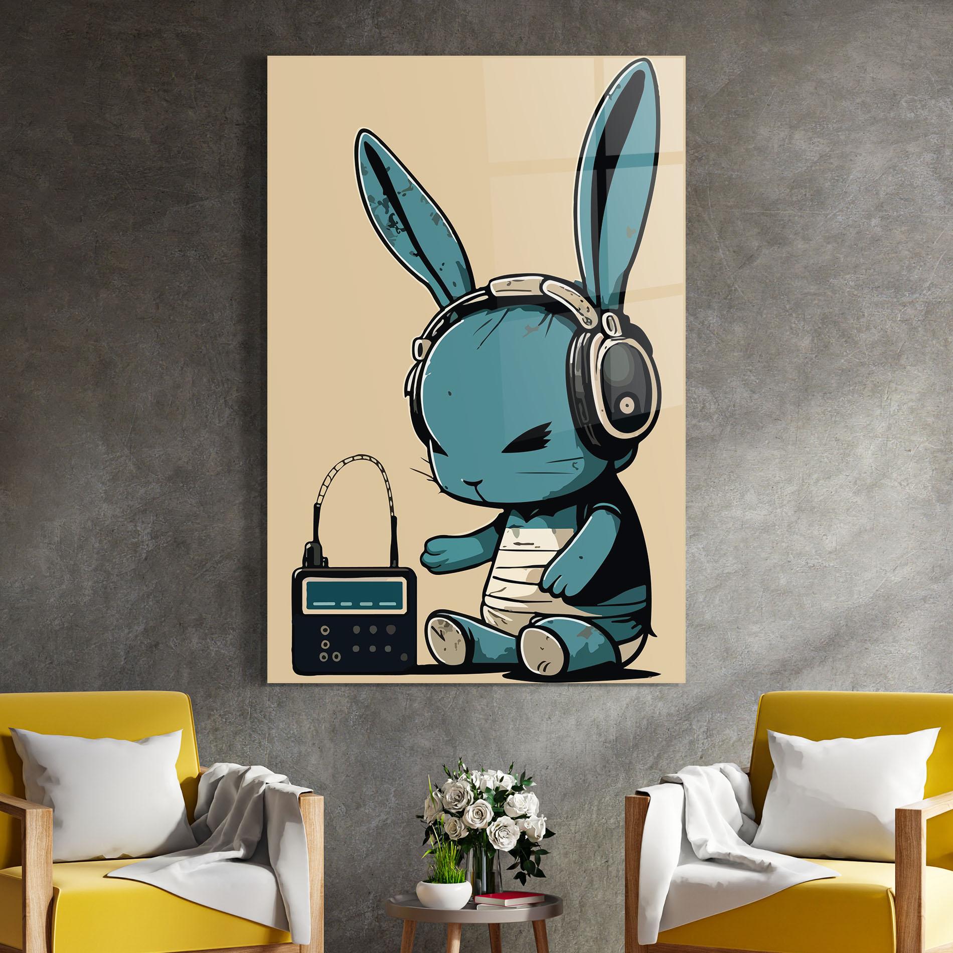 Üvegkép Blue Baby Bunny mockup 4