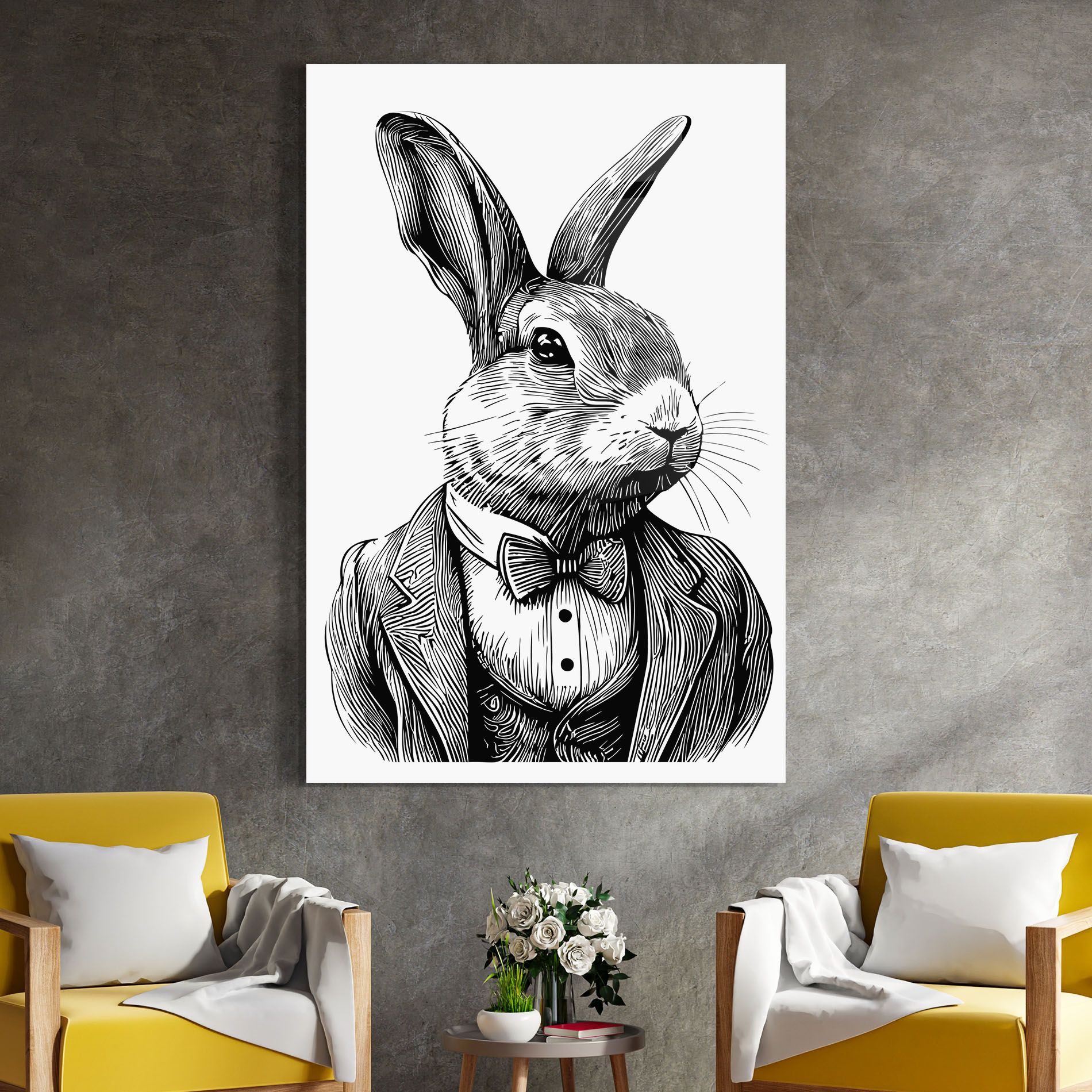 Bunny In Suit mockup 4