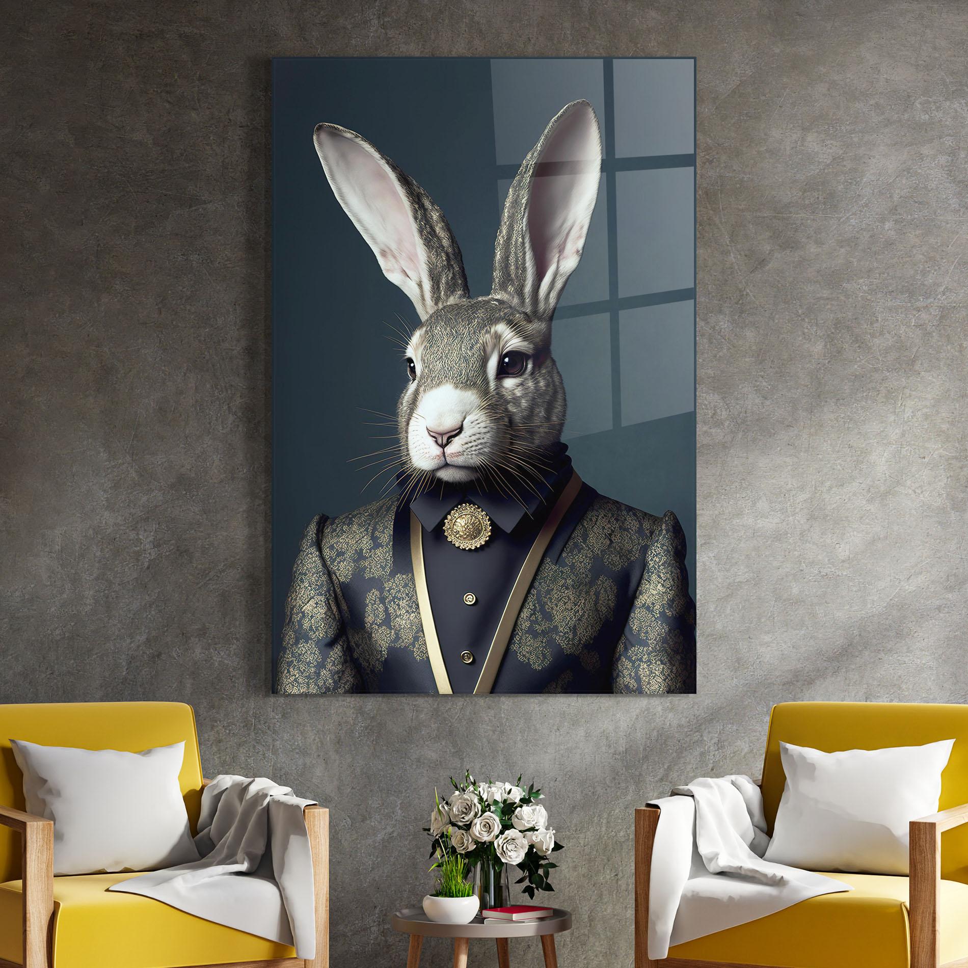 Üvegkép Elegant Rabbit mockup 4