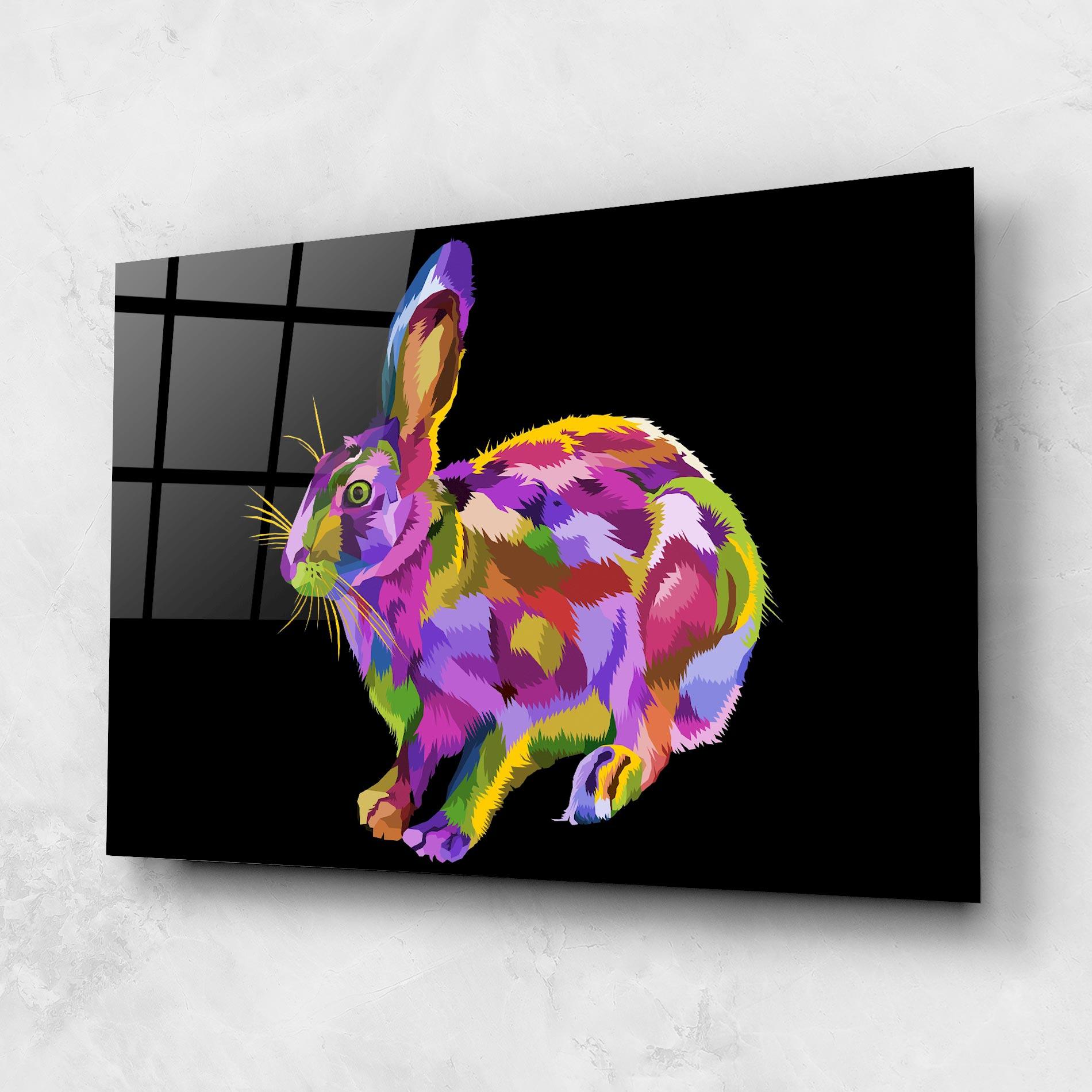 Üvegkép Colorful Bunny mockup 1
