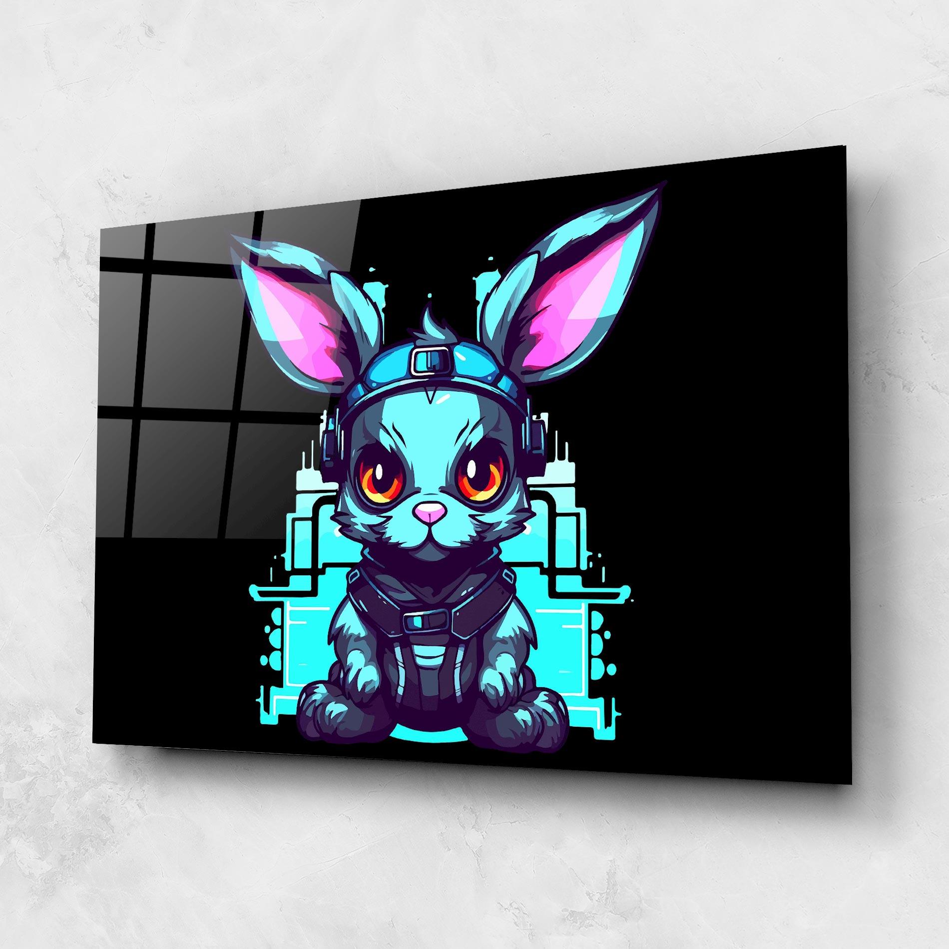 Üvegkép Cyberpunk Rabbit mockup 1