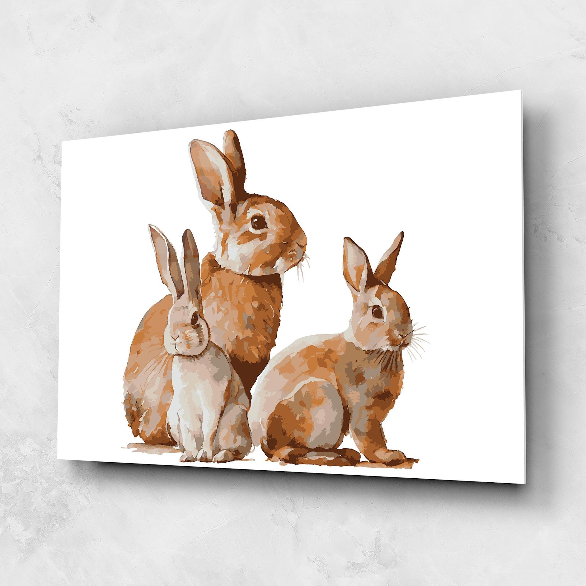 Üvegkép Family Rabbit mockup 1