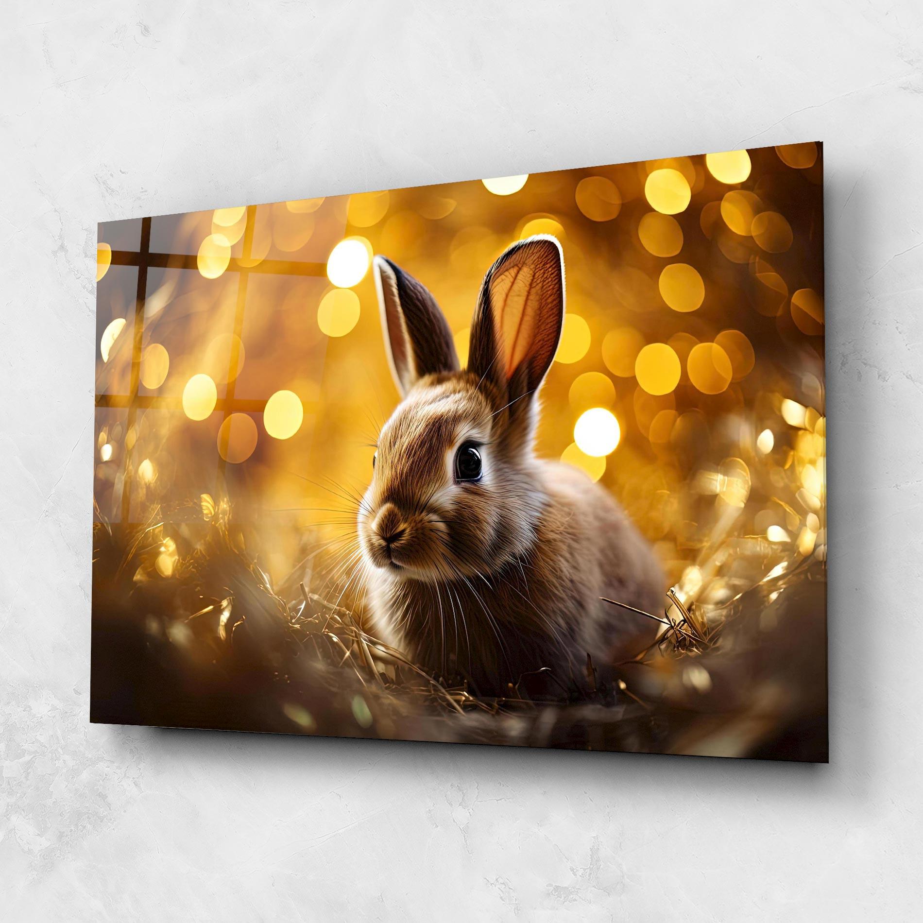 Üvegkép Gold Lights Bunny mockup 1