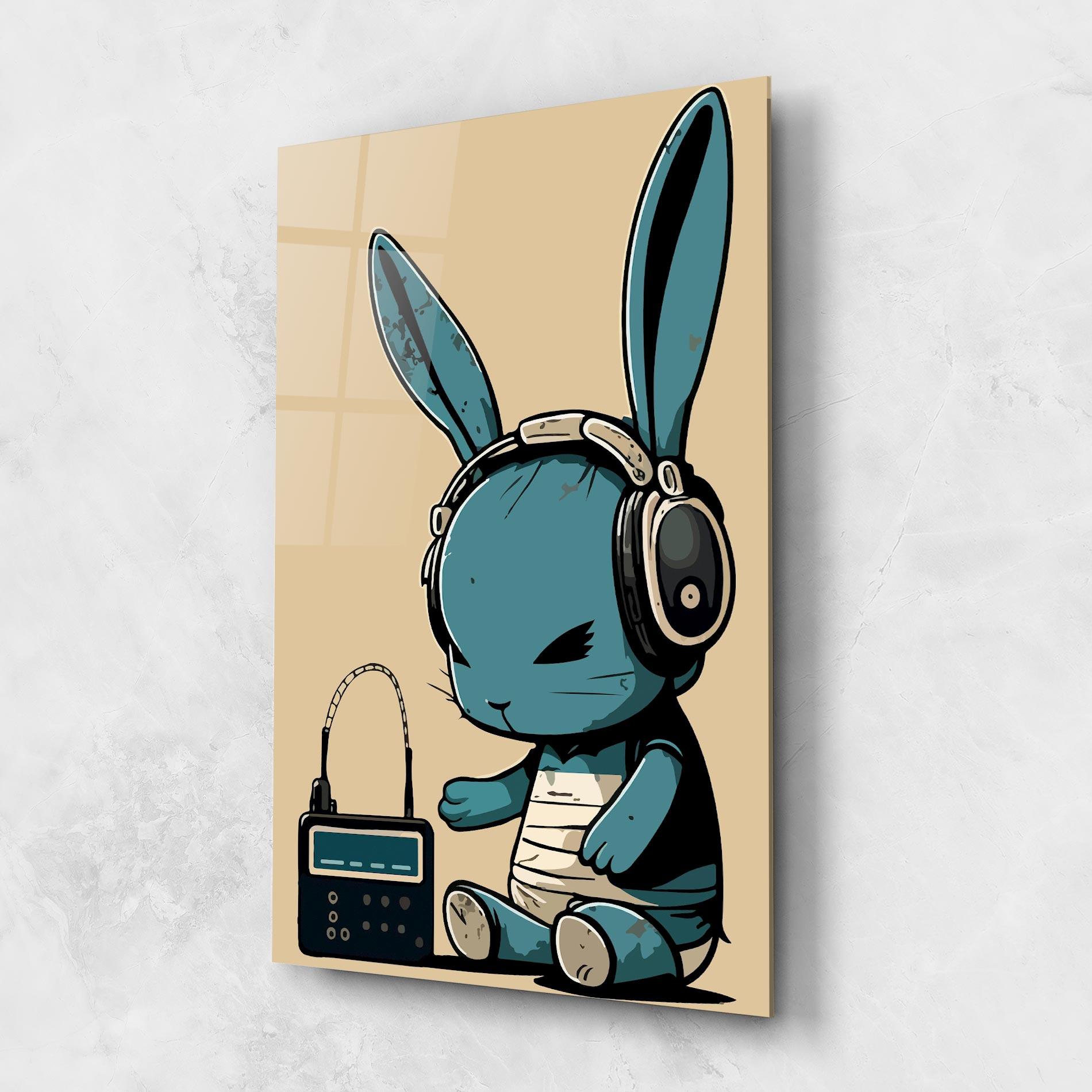 Üvegkép Blue Baby Bunny mockup 1