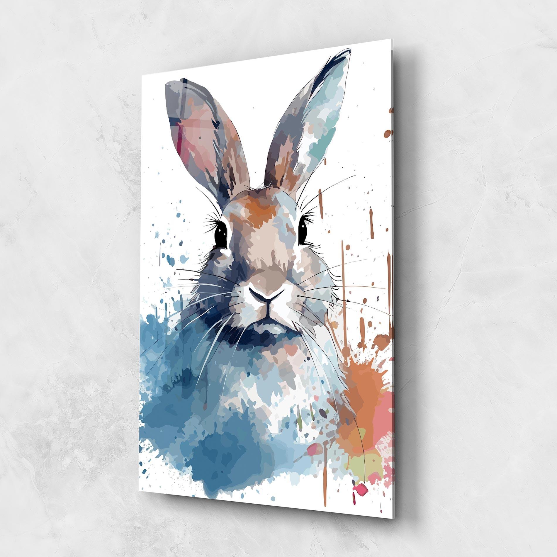 Üvegkép Bunny Art Splash mockup 1