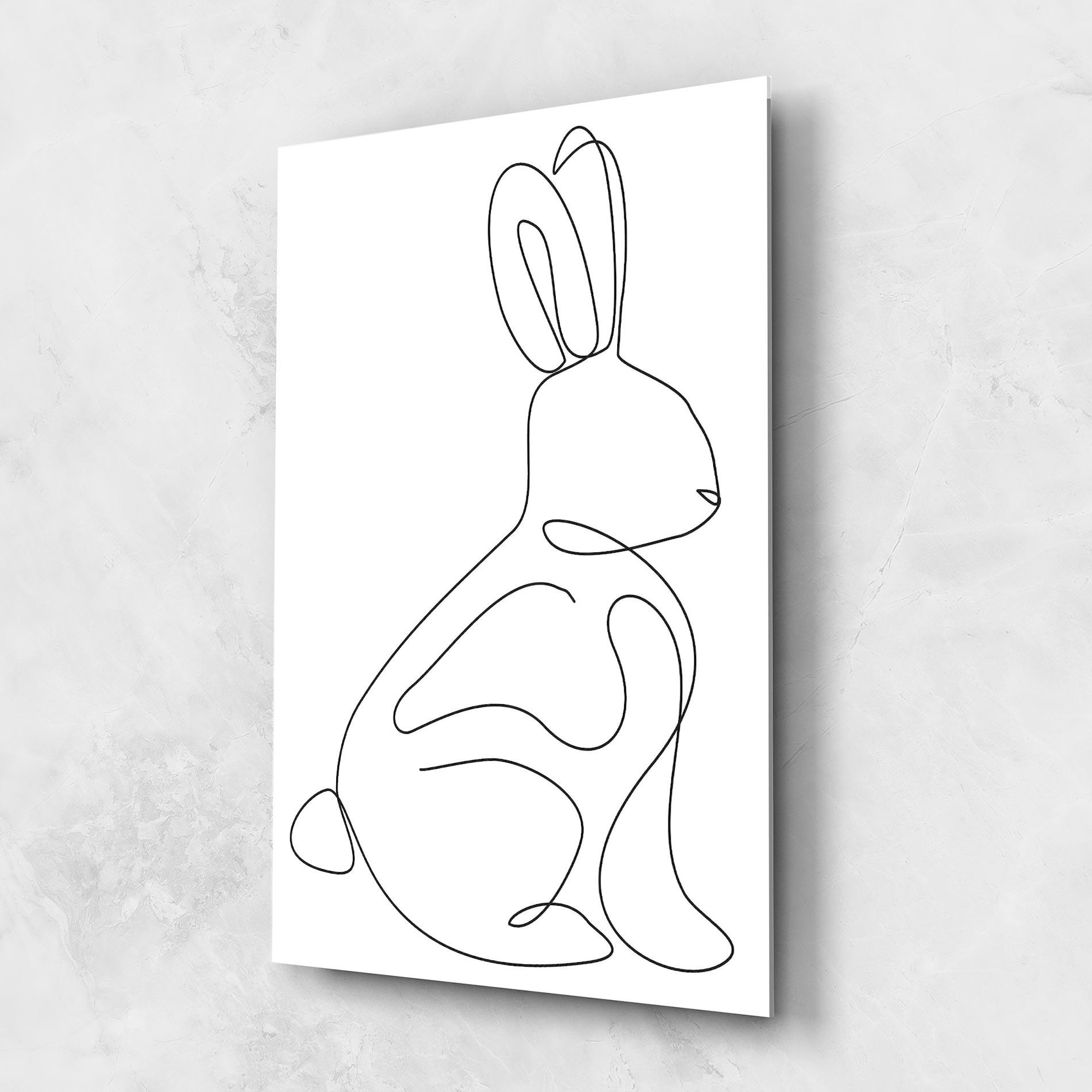 Üvegkép Cute Rabbit mockup 1