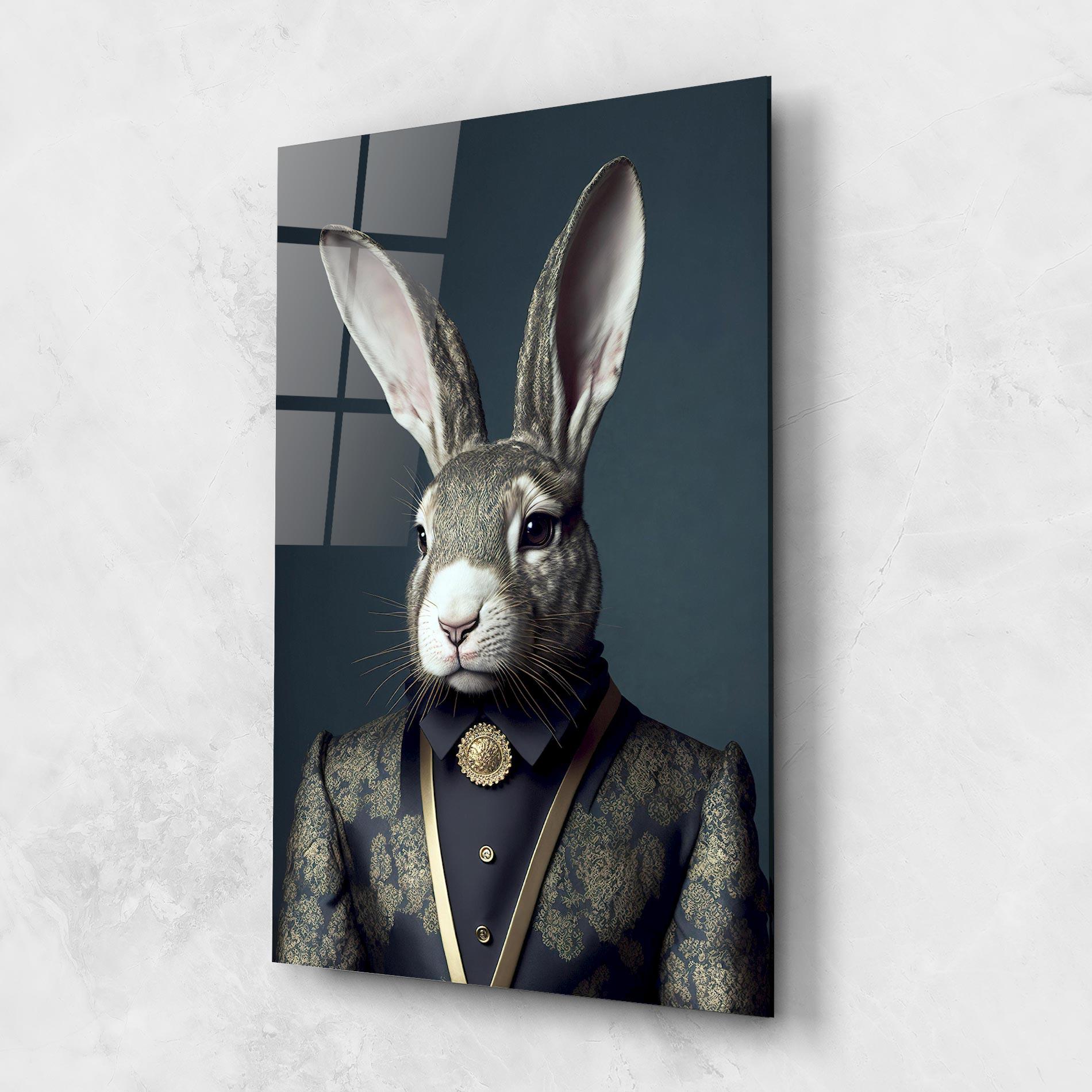 Üvegkép Elegant Rabbit mockup 1