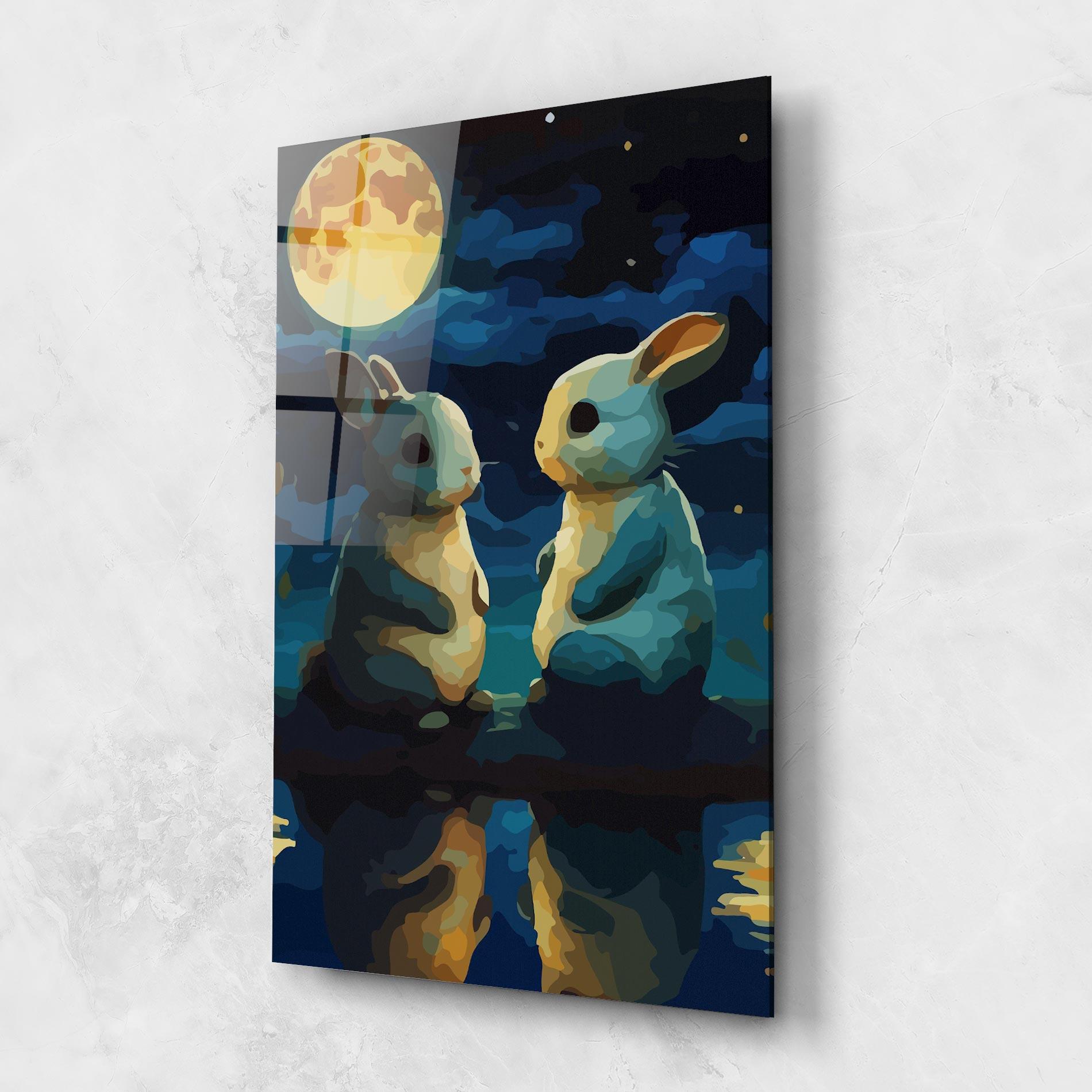 Üvegkép Full Moon Bunny mockup 1